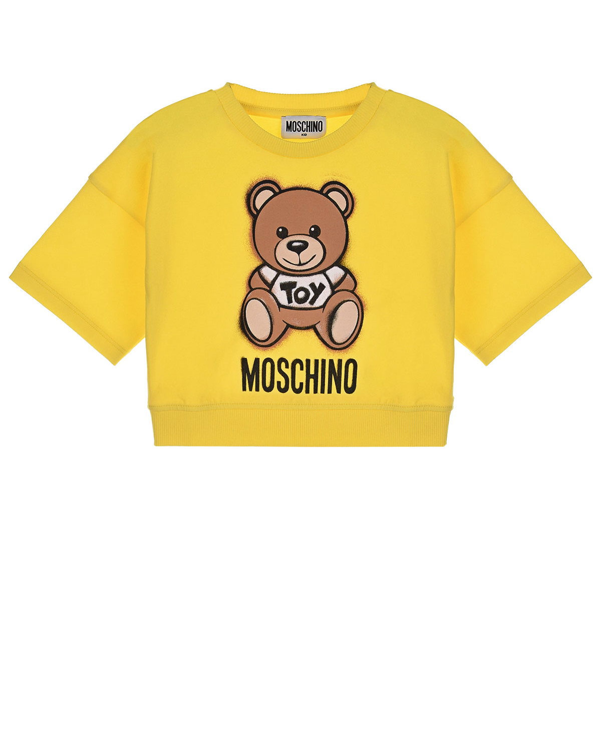 Желтый свитшот с принтом "медвежонок" Moschino