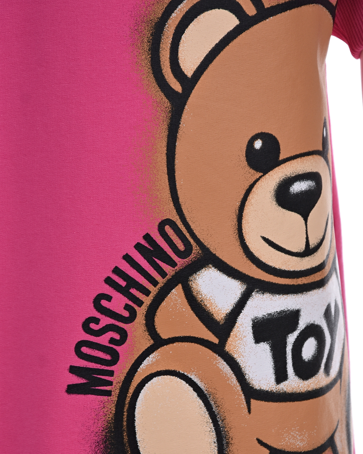 Розовое платье с принтом "медвежонок" Moschino детское, размер 104, цвет розовый - фото 4