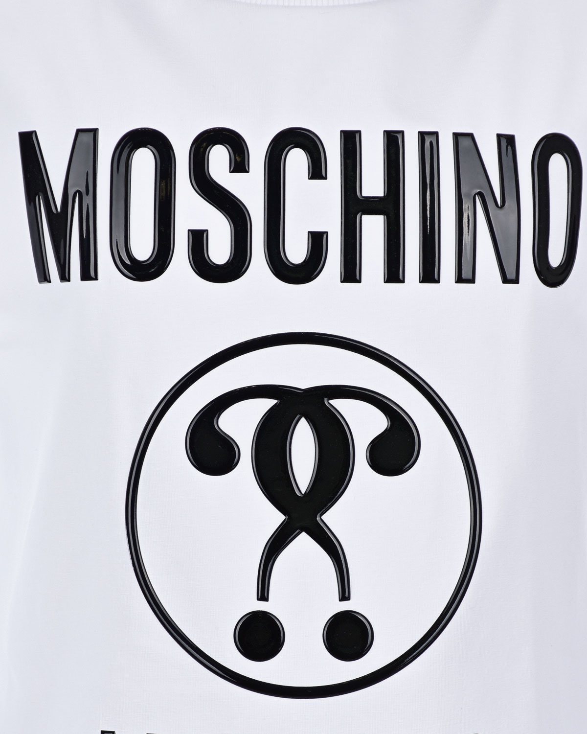 Белое платье с черным логотипом Moschino детское, размер 110, цвет белый - фото 4