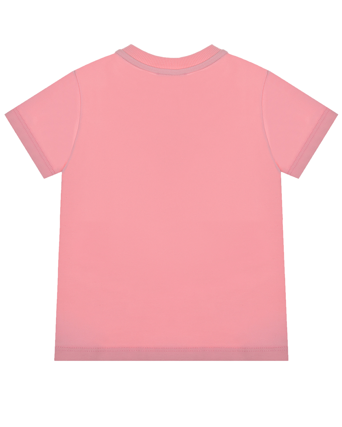 Розовая футболка с принтом "медвежонок и якорь" Moschino детская, размер 74, цвет розовый - фото 2