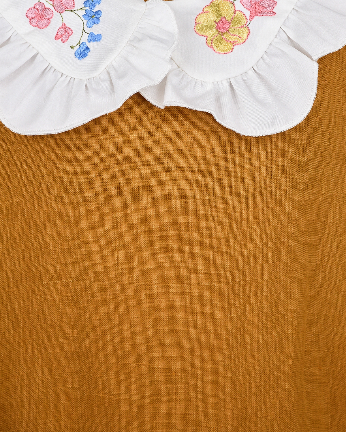 Горчичное платье с белым воротником Paade Mode детское, размер 116, цвет нет цвета - фото 3