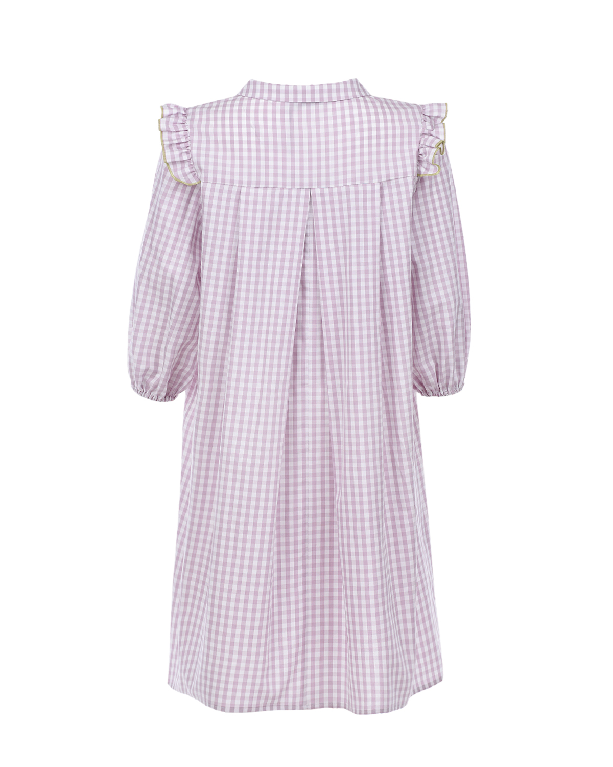 Платье в бело-сиреневую клетку Paade Mode детское, размер 116, цвет сиреневый - фото 2