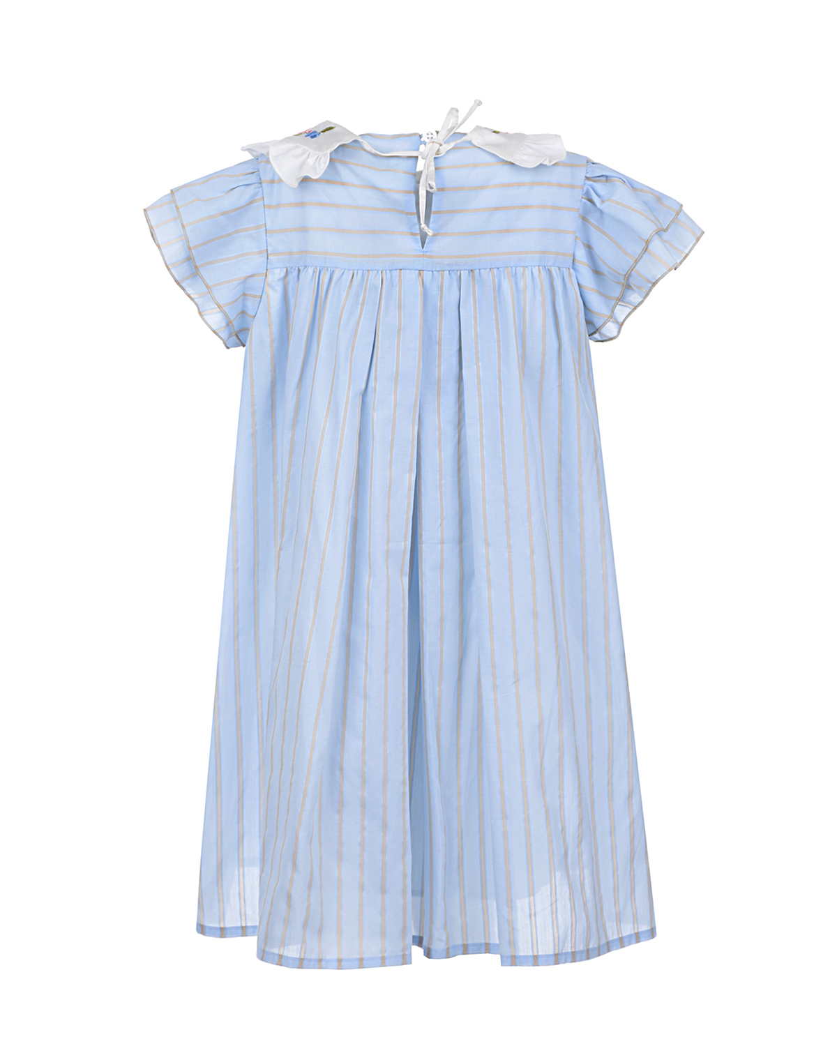 Платье в полоску с белым воротником Paade Mode детское, размер 116, цвет голубой - фото 2
