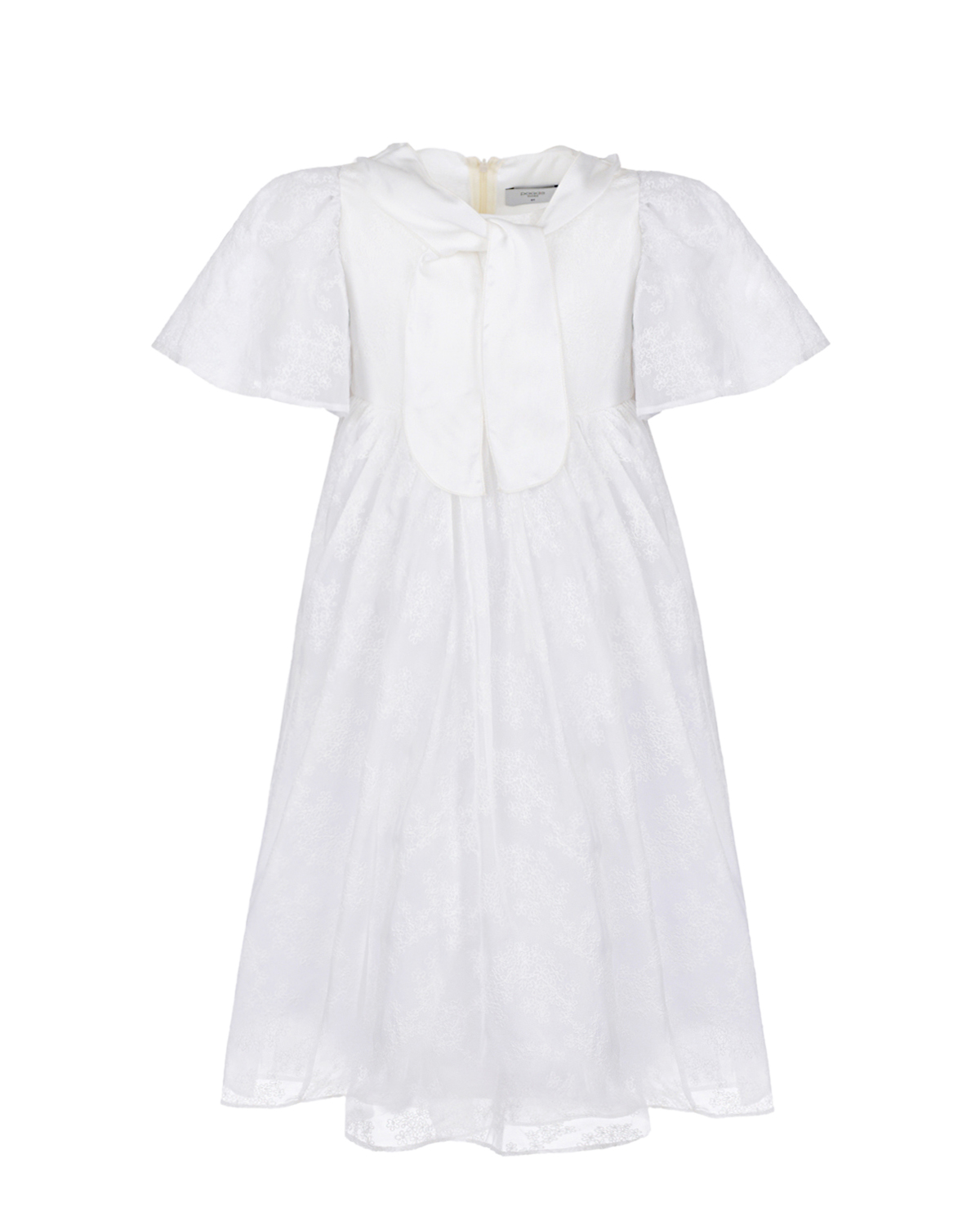 Платье из шифона с ажурной отделкой Paade Mode детское, размер 116, цвет белый - фото 1