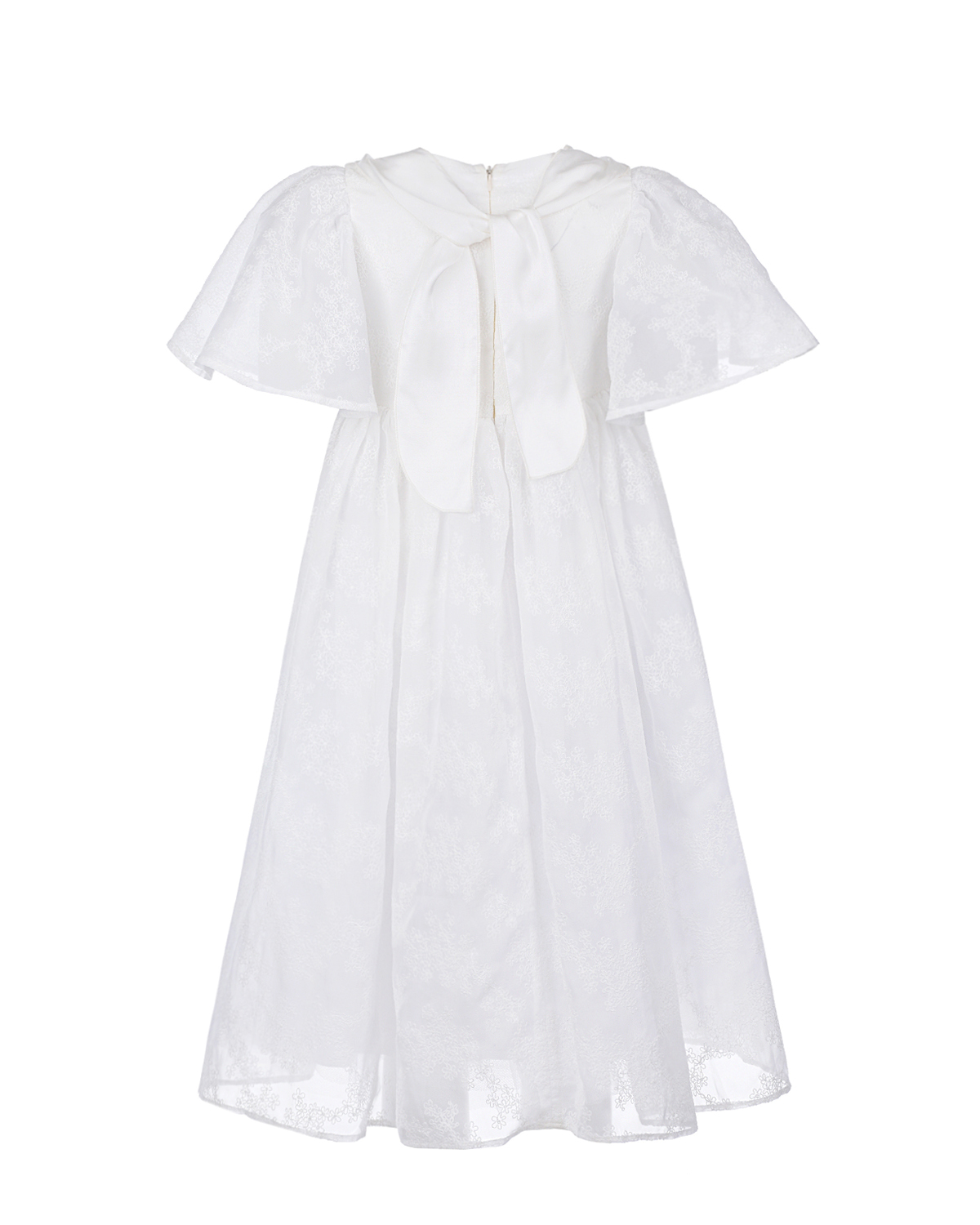 Платье из шифона с ажурной отделкой Paade Mode детское, размер 116, цвет белый - фото 2