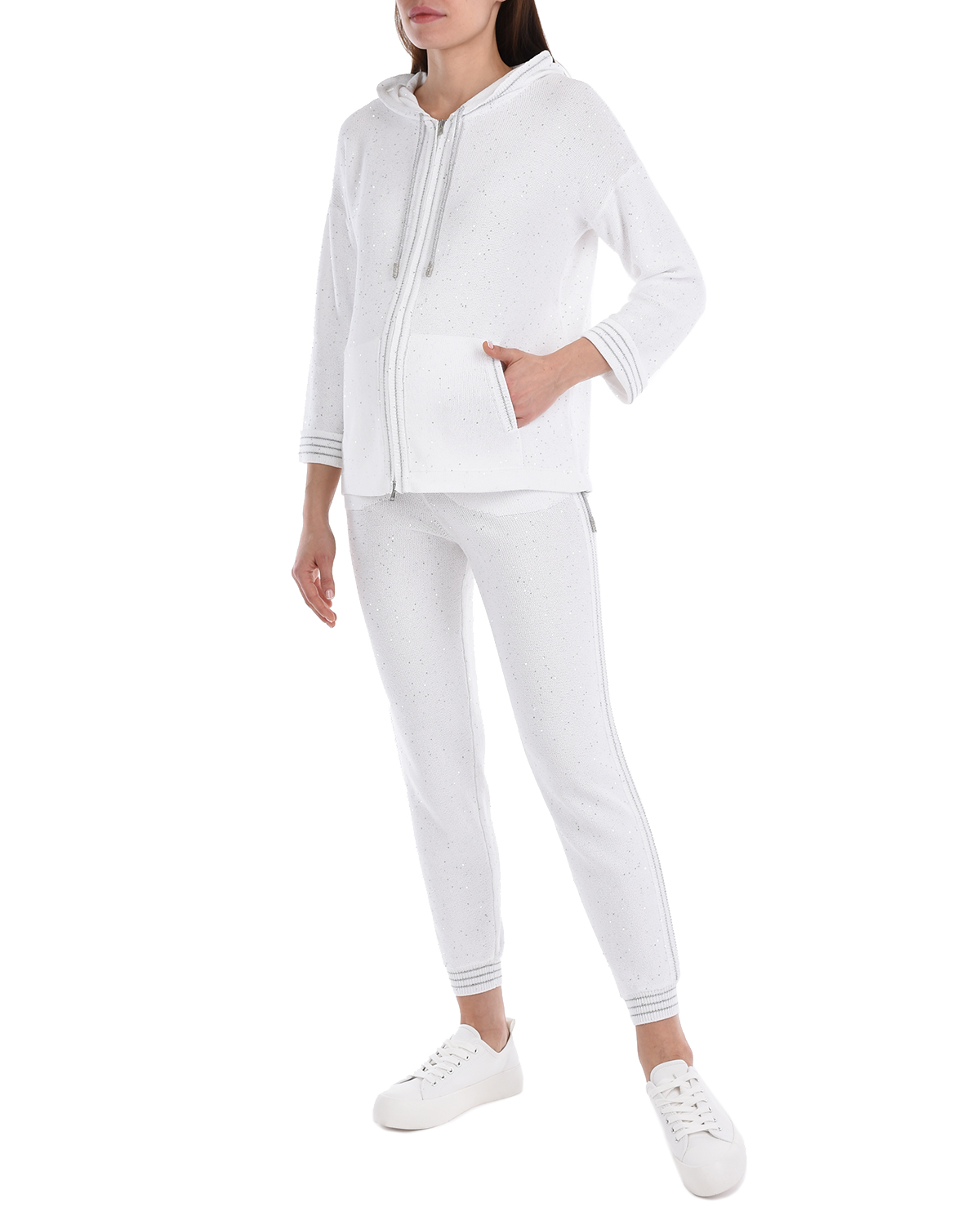 Белый комплект: толстовка + спортивные брюки Panicale, размер 42 Белый комплект: толстовка + спортивные брюки Panicale - фото 5
