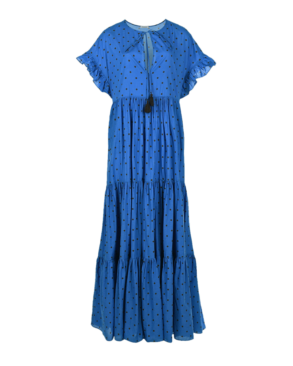 Синее платье в черный горошек Parosh, размер 42, цвет синий - фото 1