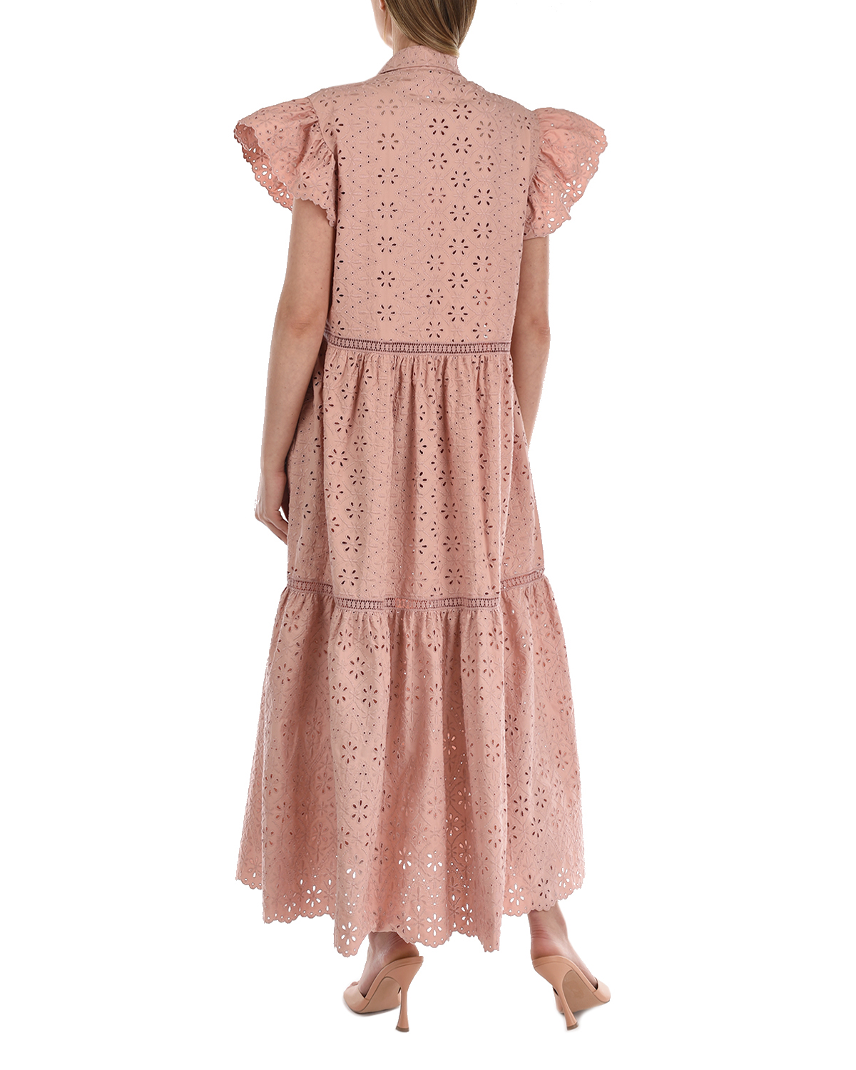 Розовое платье-миди Parosh, размер 44, цвет розовый - фото 3