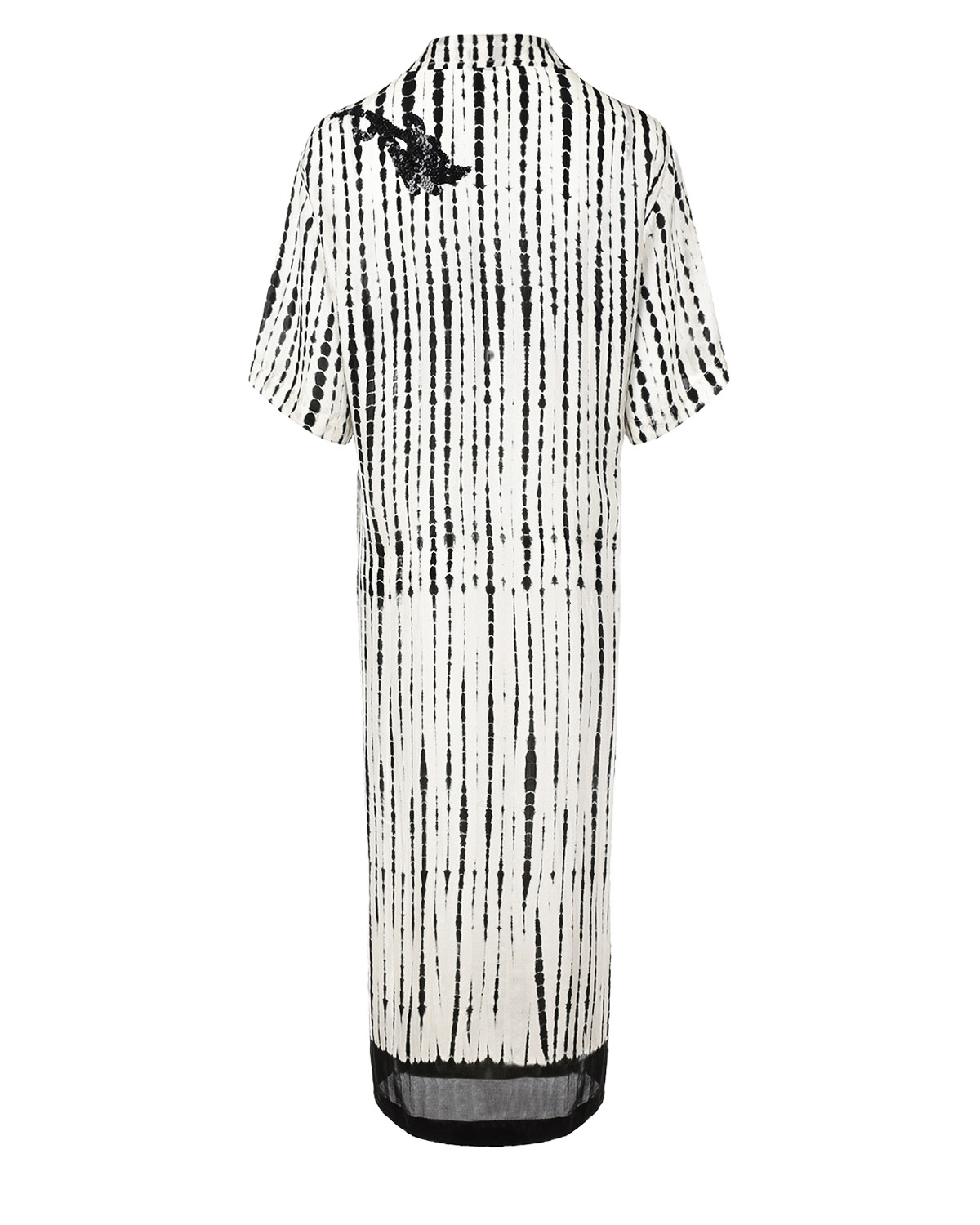 Платье из шелка в полоску Parosh, размер 42, цвет белый - фото 5