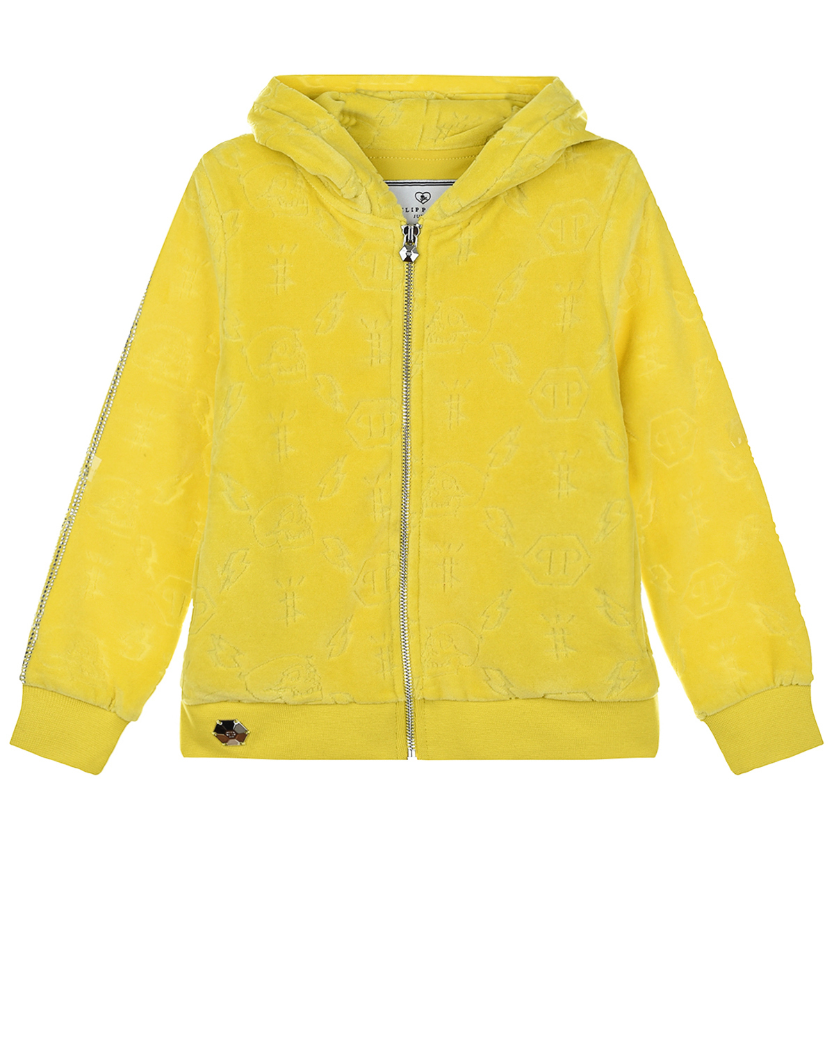 Желтая спортивная куртка Philipp Plein детская, размер 128, цвет желтый - фото 1