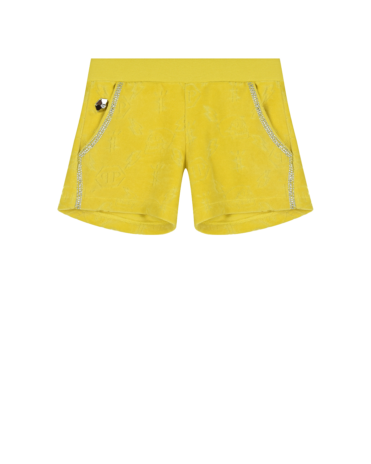 Желтые шорты для девочек Philipp Plein