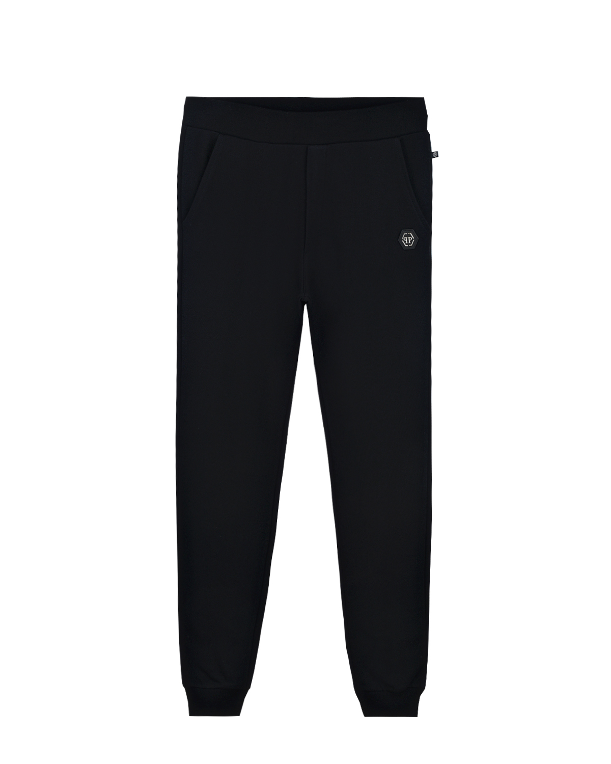 Черные спортивные брюки с патчем Philipp Plein детские, размер 116, цвет черный - фото 1