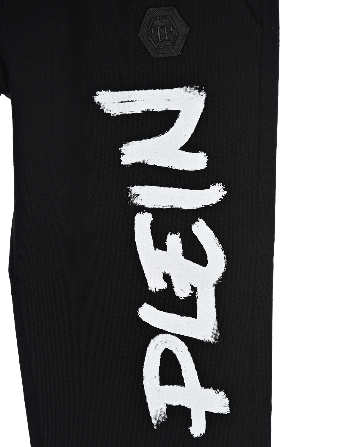 Черные спортивные брюки с логотипом Philipp Plein детские, размер 116, цвет черный - фото 3