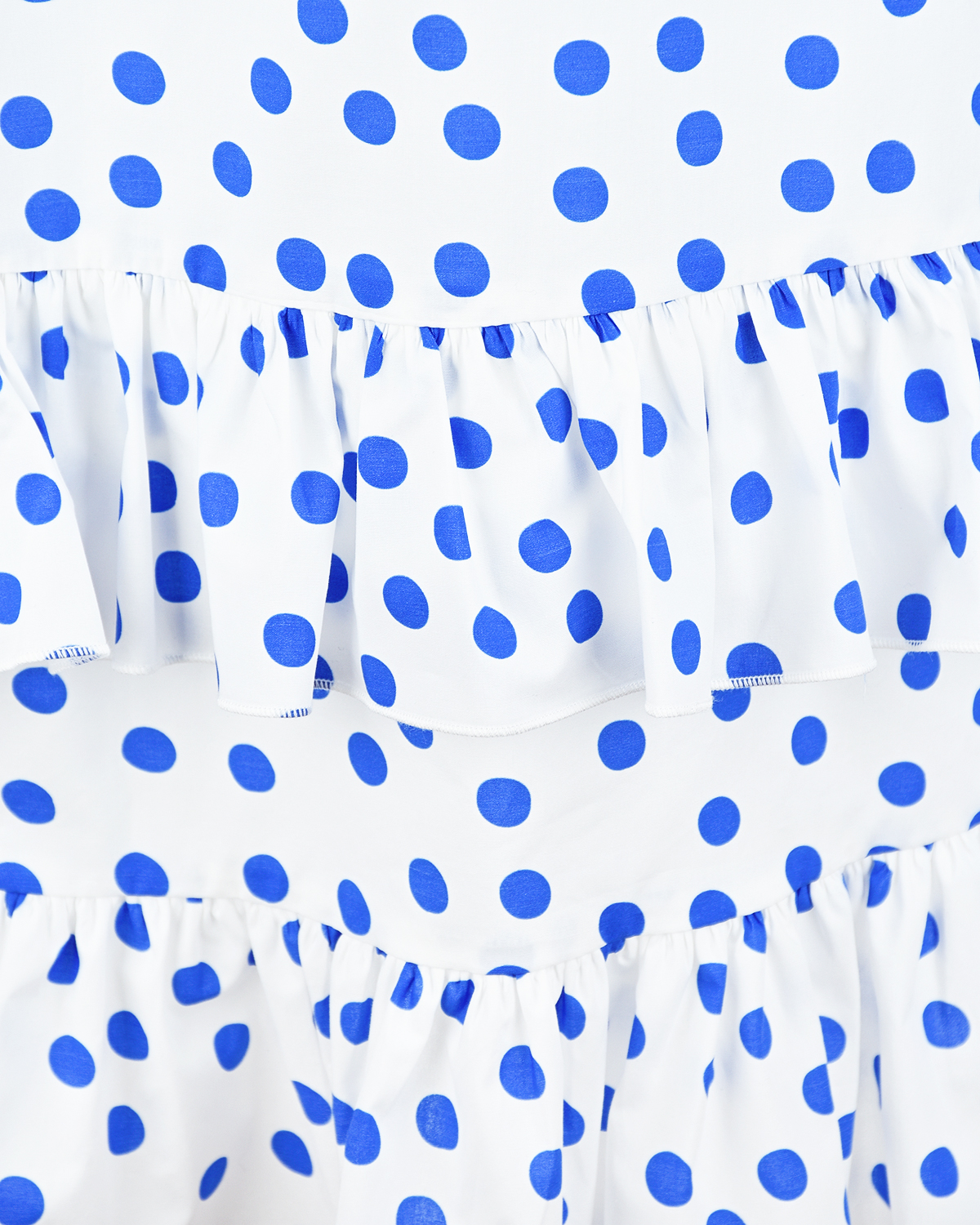 Белое платье в синий горошек Philosophy детское, размер 140, цвет мультиколор - фото 3