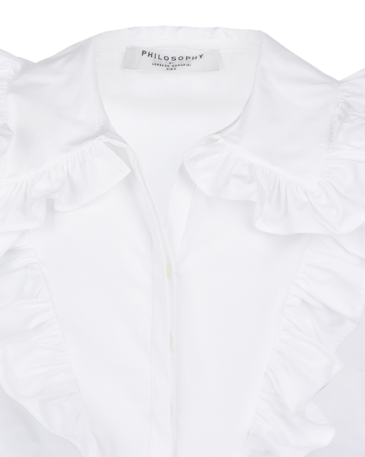 Белое платье с рюшами Philosophy детское, размер 140, цвет белый - фото 3