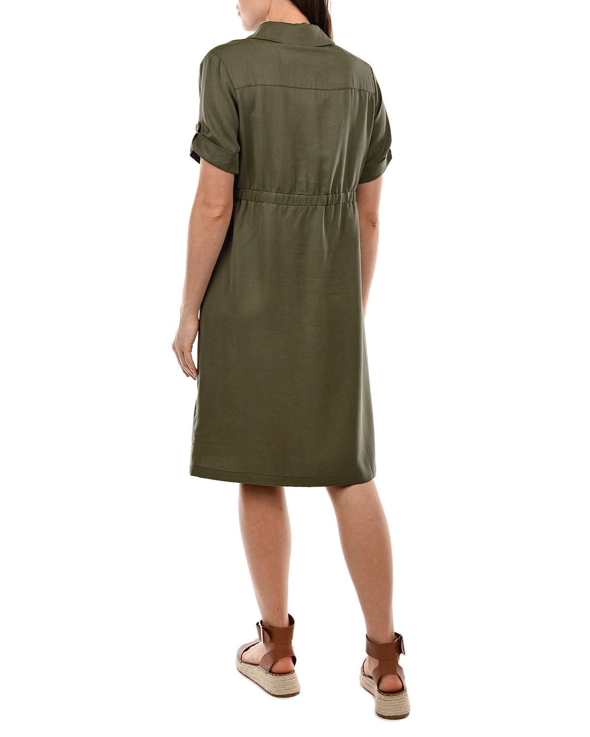 Приталенное платье цвета хаки Pietro Brunelli, размер 40 - фото 3