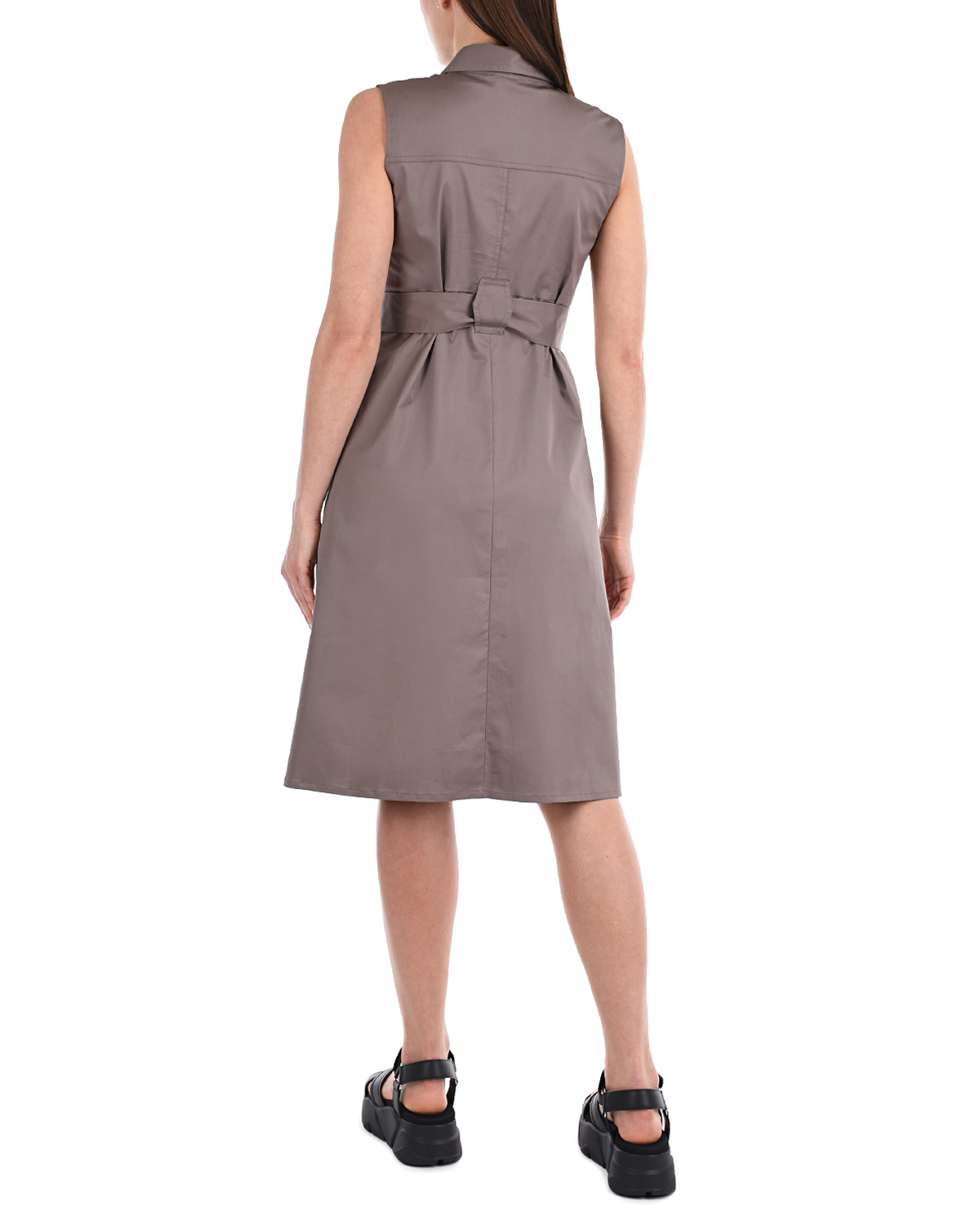 Серое платье ATENA Pietro Brunelli, размер 40, цвет серый - фото 5