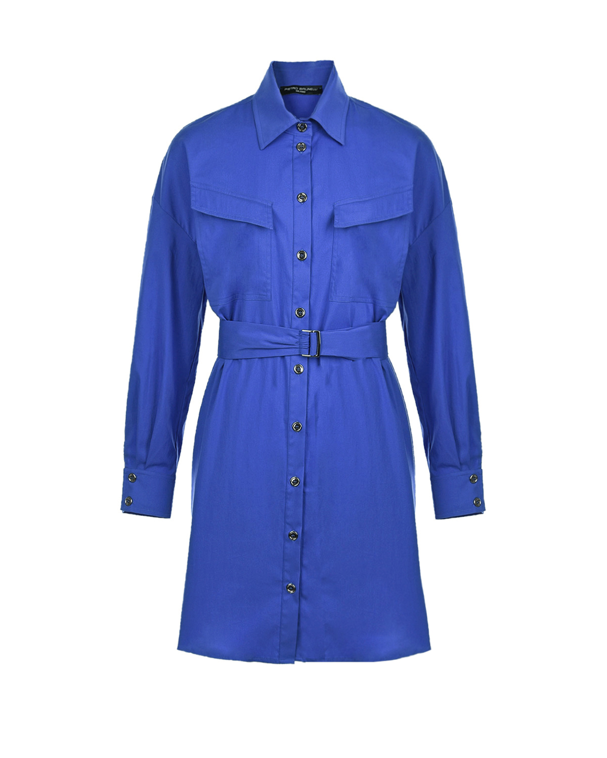 Синее платье-рубашка OLIMPIA Pietro Brunelli, размер 40, цвет синий - фото 1