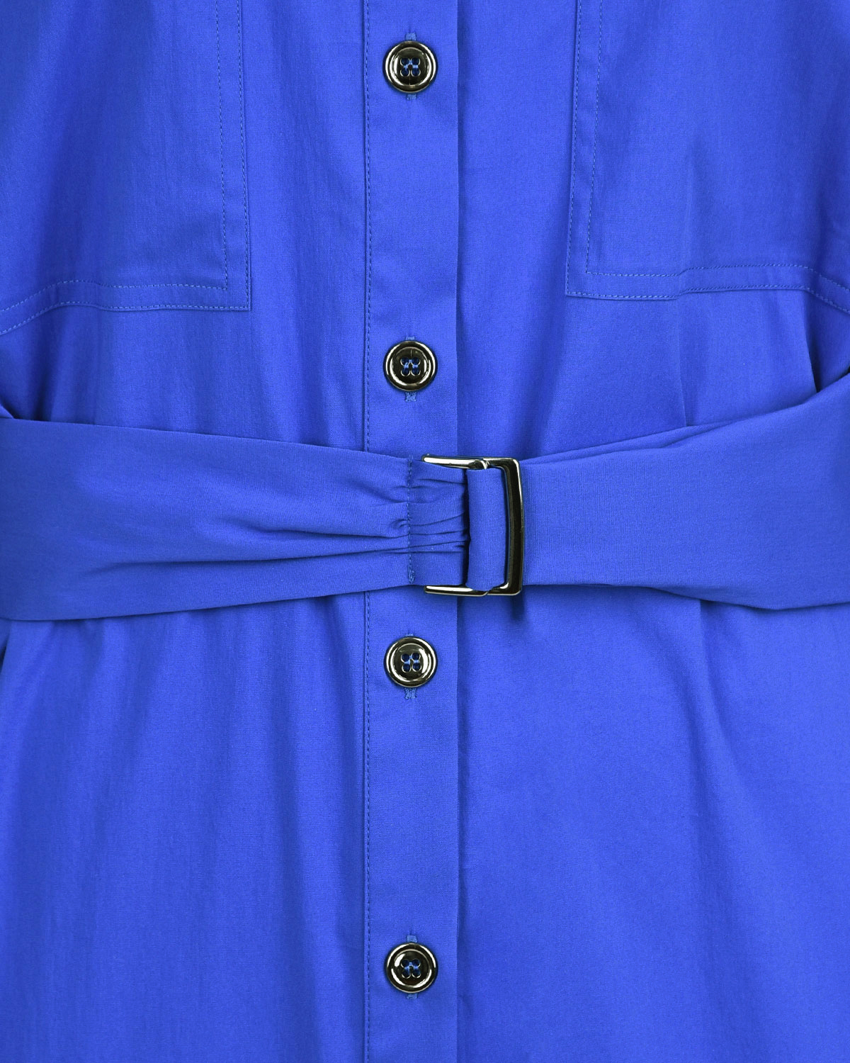 Синее платье-рубашка OLIMPIA Pietro Brunelli, размер 40, цвет синий - фото 7