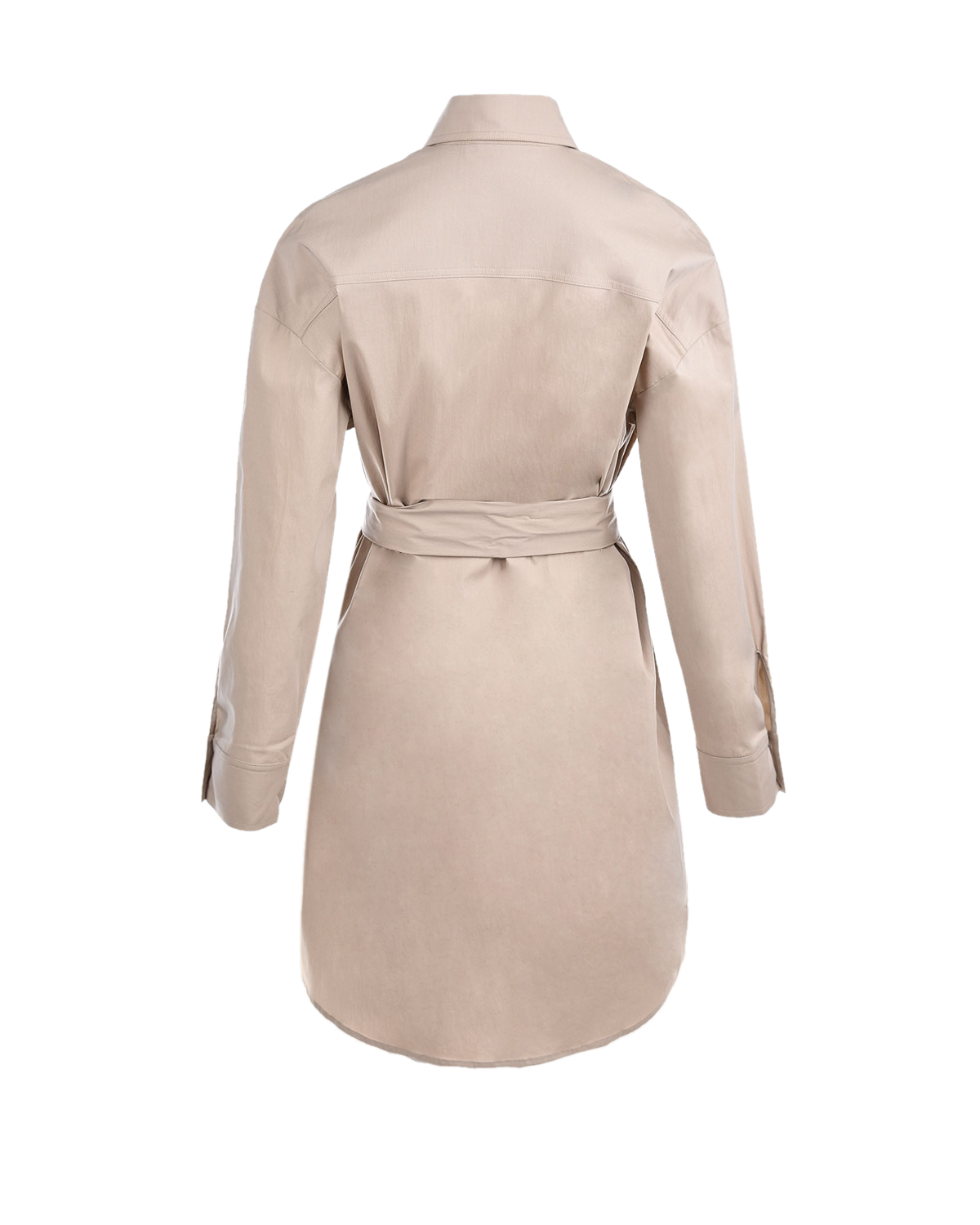 Бежевое платье-рубашка OLIMPIA Pietro Brunelli, размер 40, цвет бежевый - фото 5