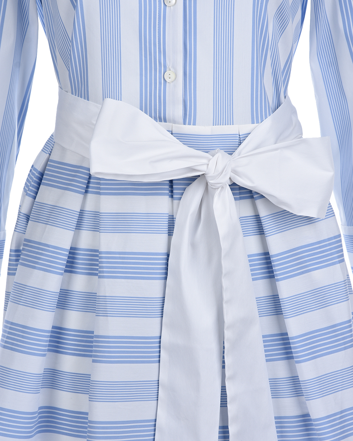 Голубое платье в белую полоску Pietro Brunelli, размер 40, цвет голубой - фото 9