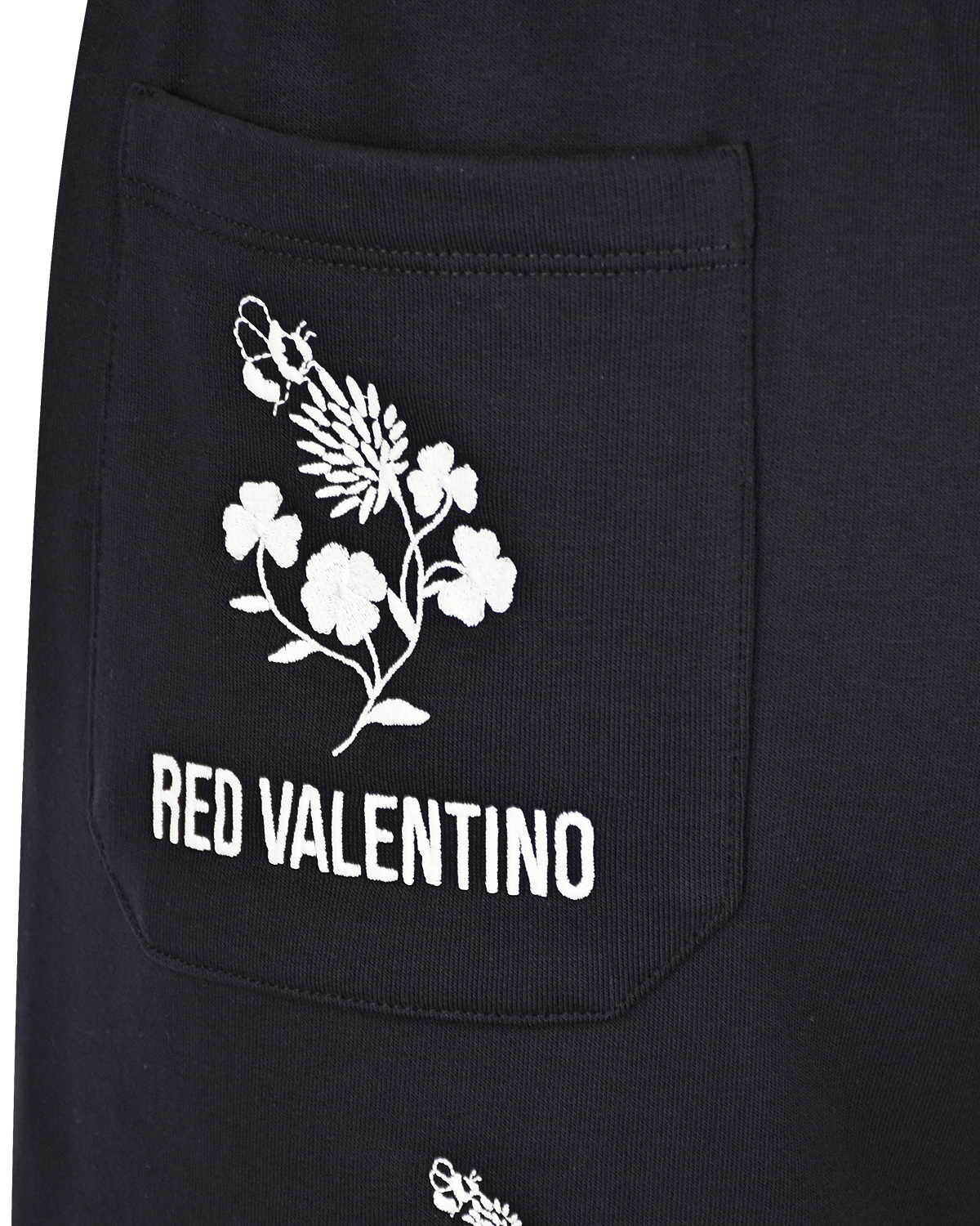 Черные брюки с вышивкой "клевер" Red Valentino, размер 42, цвет черный - фото 4