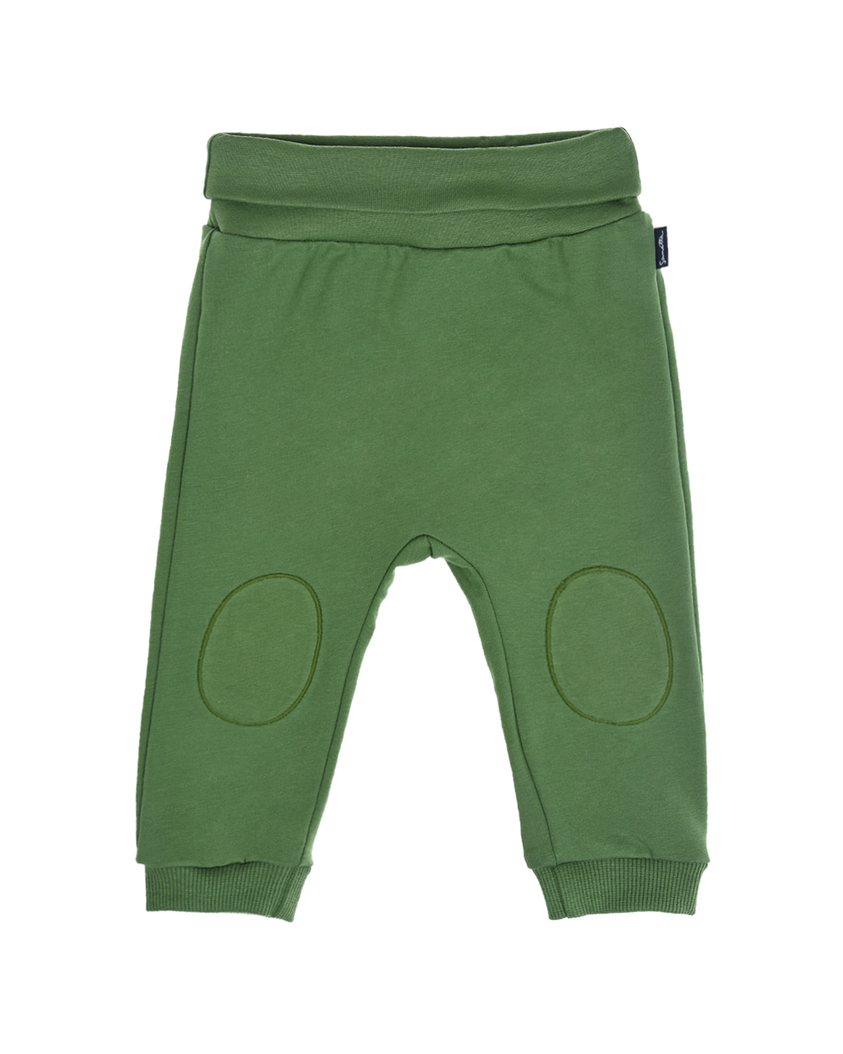 Зеленые спортивные брюки с заплатками на коленях Sanetta fiftyseven детские