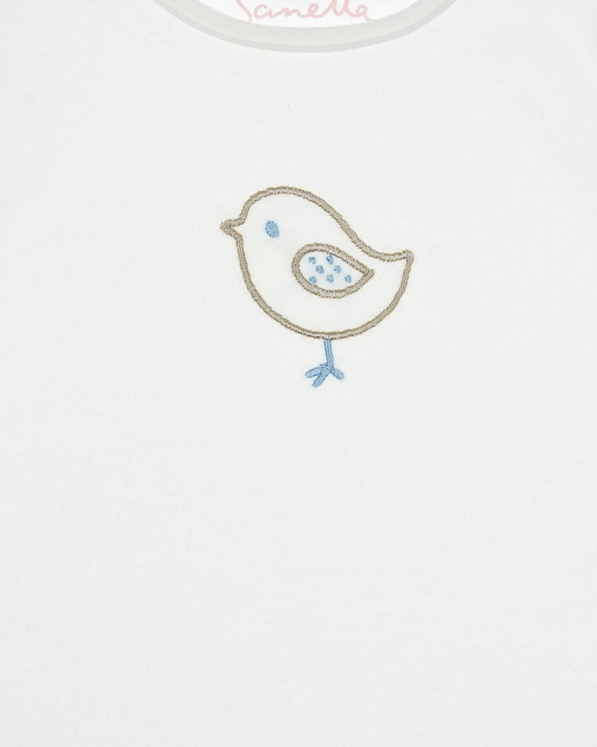Белая футболка с вышивкой "птичка" Sanetta fiftyseven детская, размер 62, цвет белый - фото 3