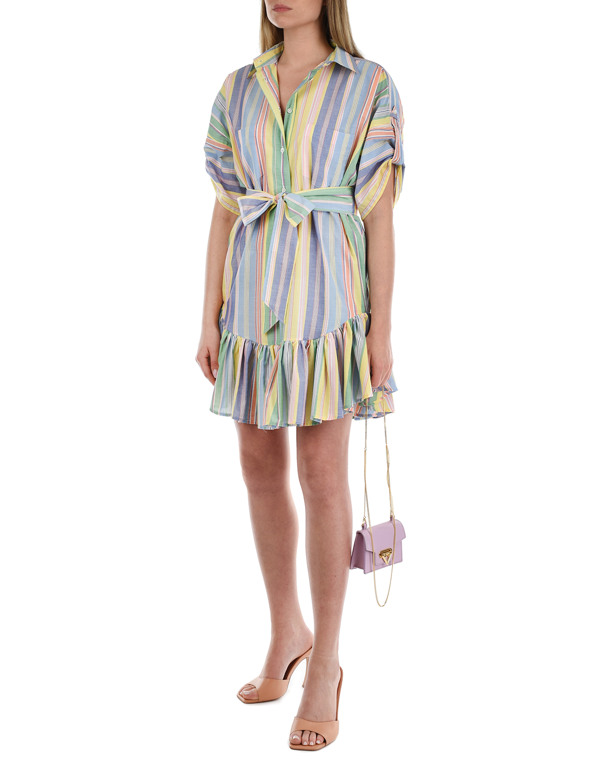 Платье в разноцветную полоску Sara Roka, размер 40 - фото 3