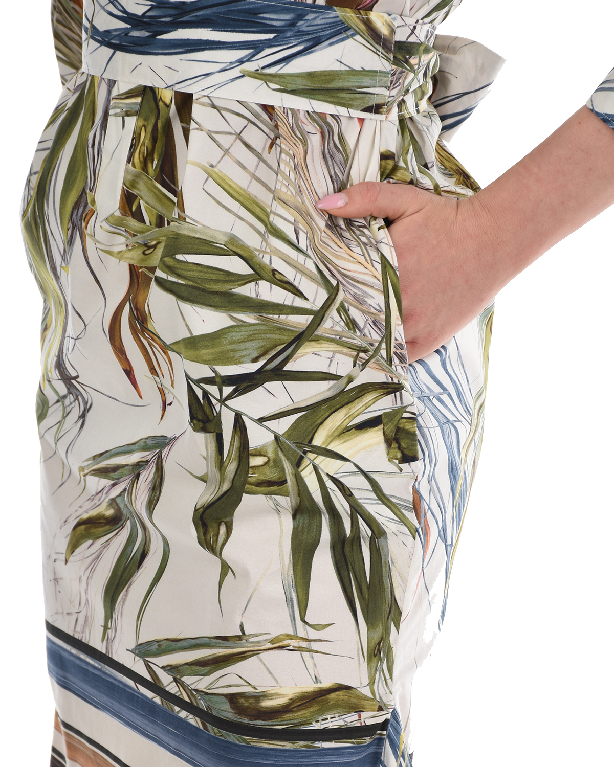 Платье с принтом "сафари" Sara Roka, размер 40, цвет мультиколор - фото 6