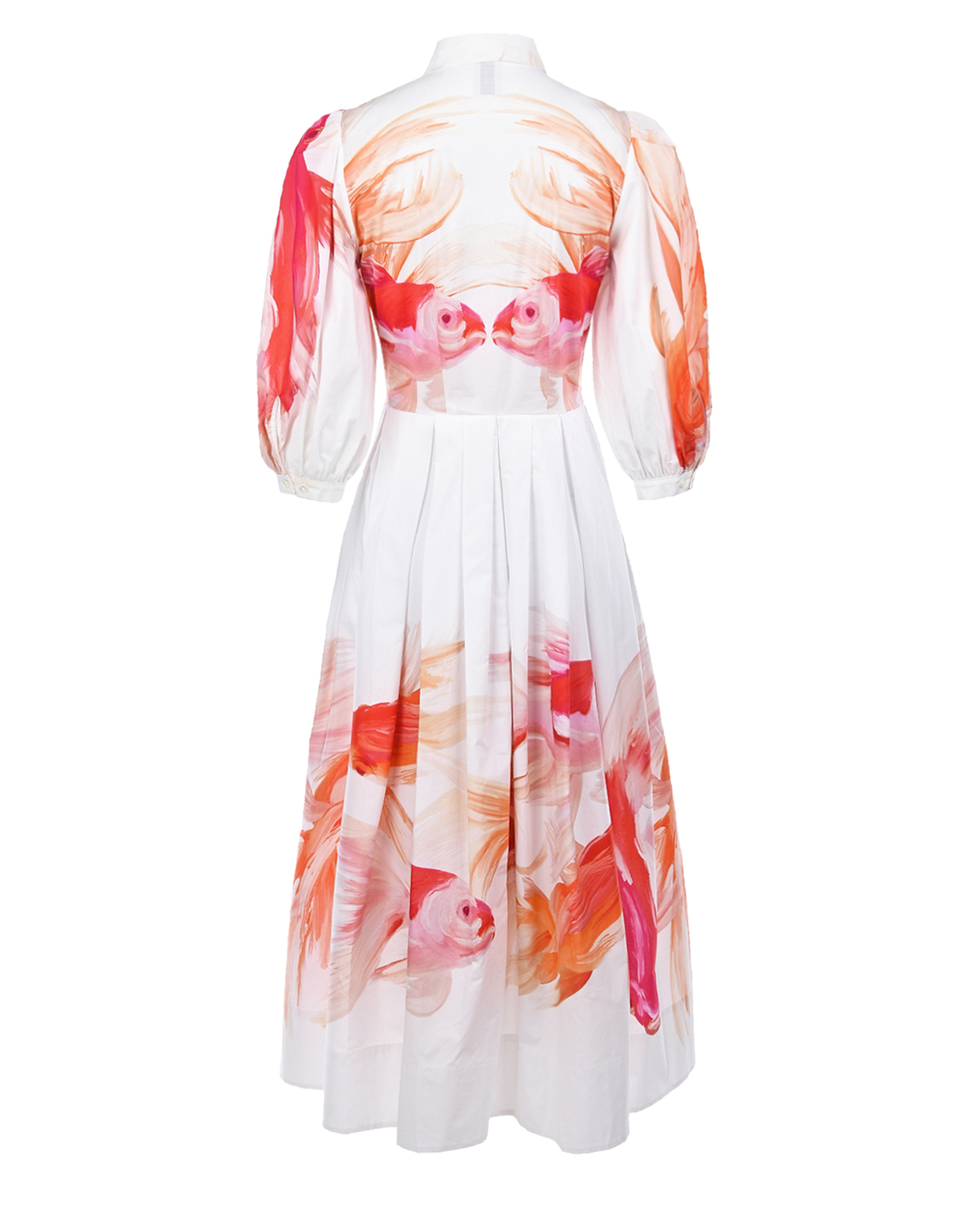 Платье с принтом "рыбки" Sara Roka, размер 40, цвет белый - фото 5