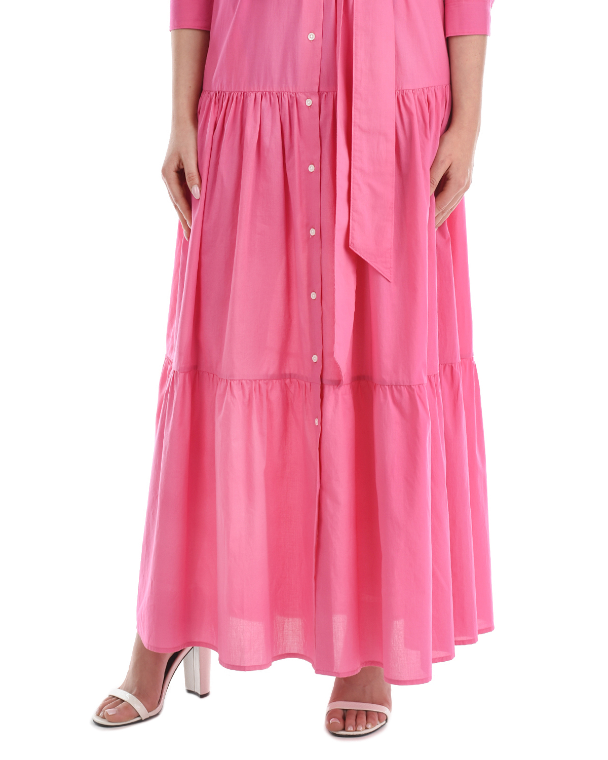 Платье цвета фуксии с поясом Sara Roka, размер 40 - фото 7