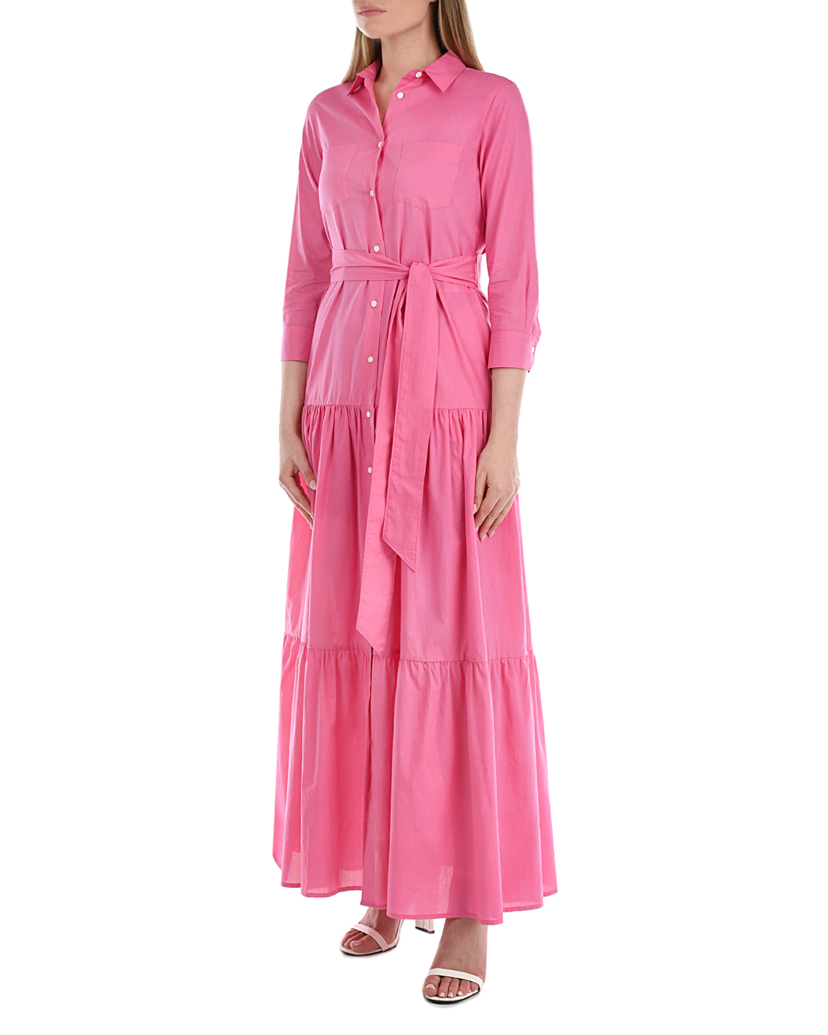 Платье цвета фуксии с поясом Sara Roka, размер 40 - фото 2