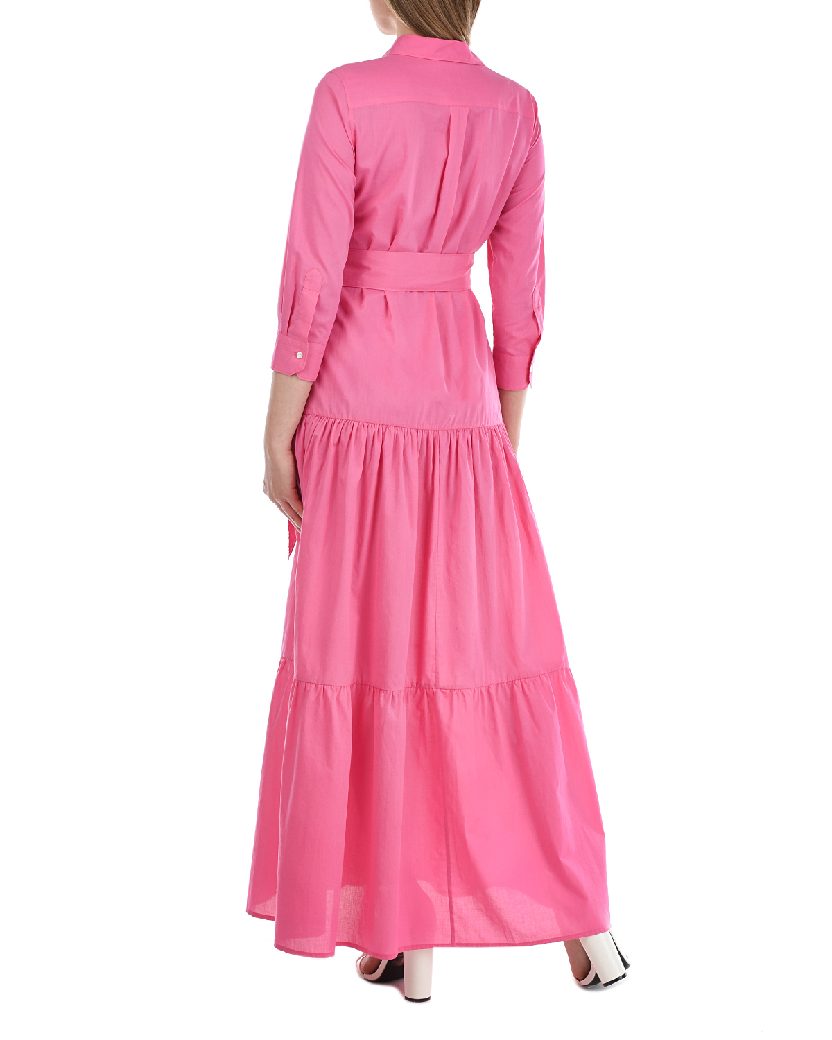 Платье цвета фуксии с поясом Sara Roka, размер 40 - фото 3