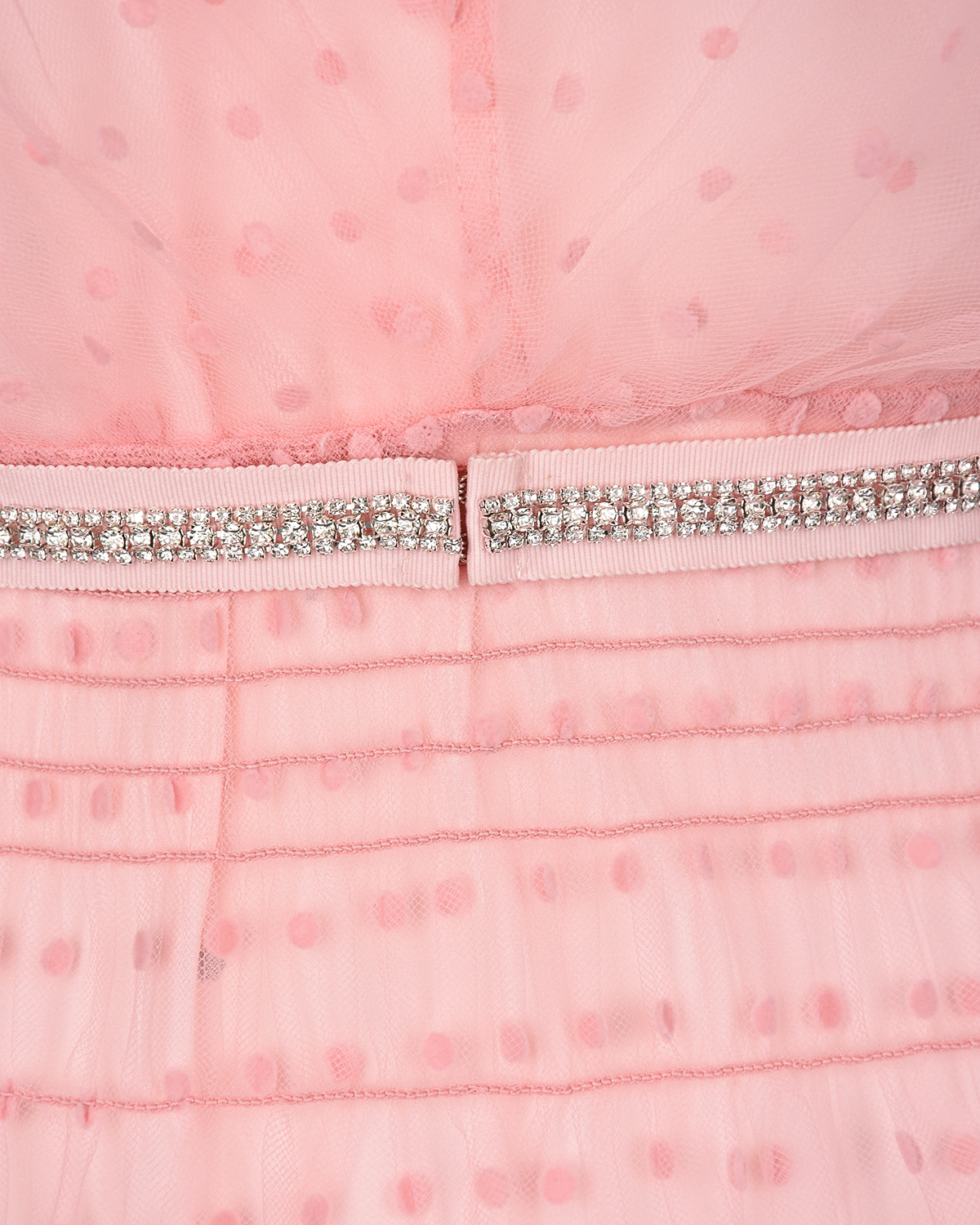 Розовое платье с кружевной отделкой Self Portrait, размер 38, цвет розовый - фото 4