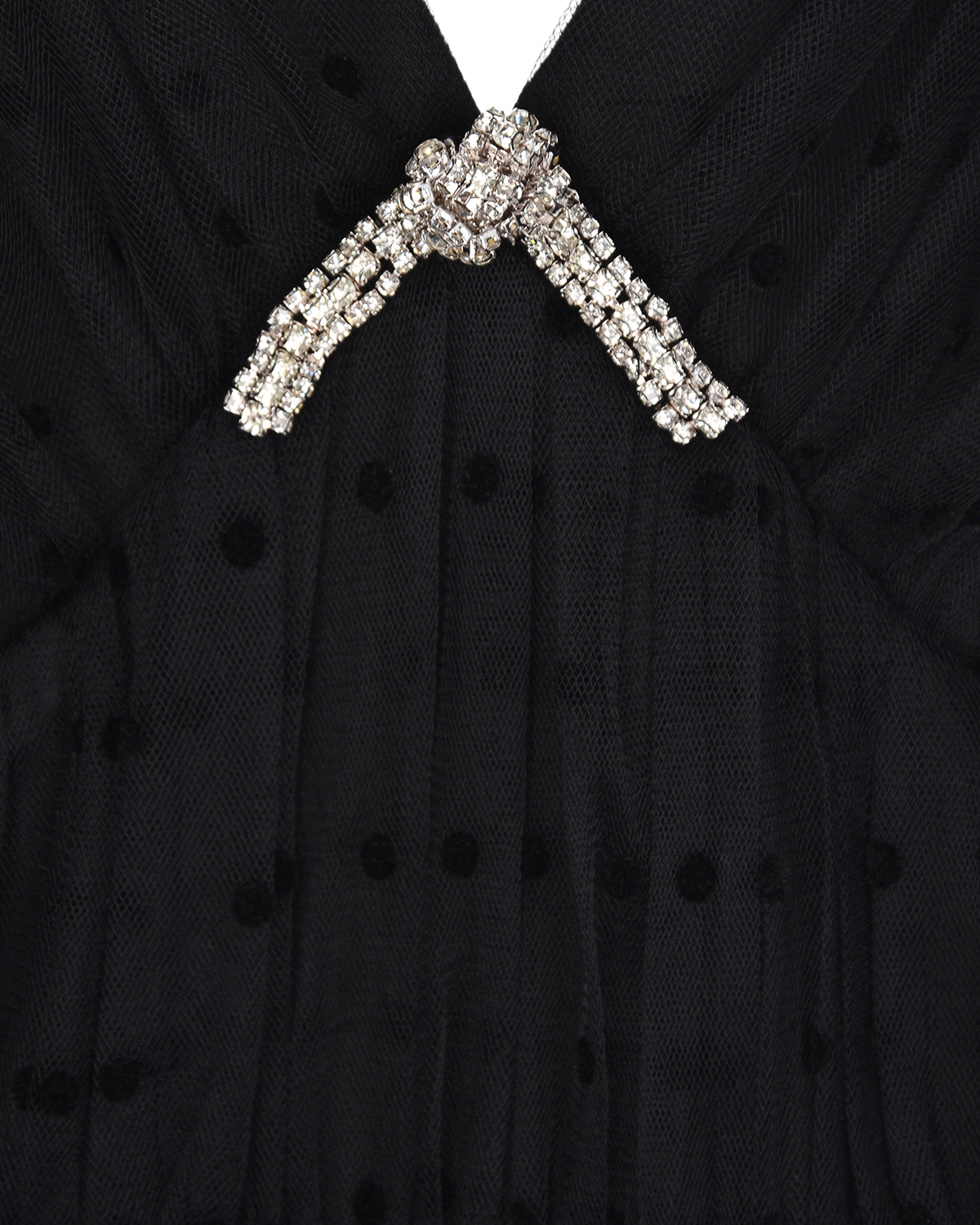 Черное приталенное платье-мини Self Portrait, размер 40, цвет черный - фото 3
