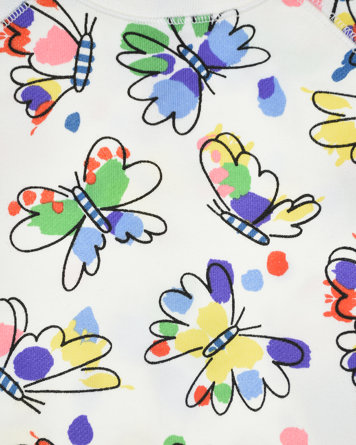 Свитшот с принтом "Бабочки" Stella McCartney детский, размер 74, цвет кремовый - фото 3