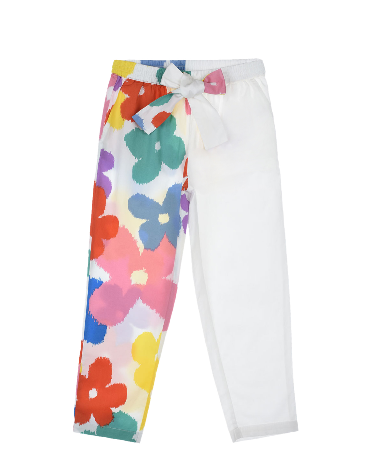 Хлопковые брюки с цветочным принтом Stella McCartney