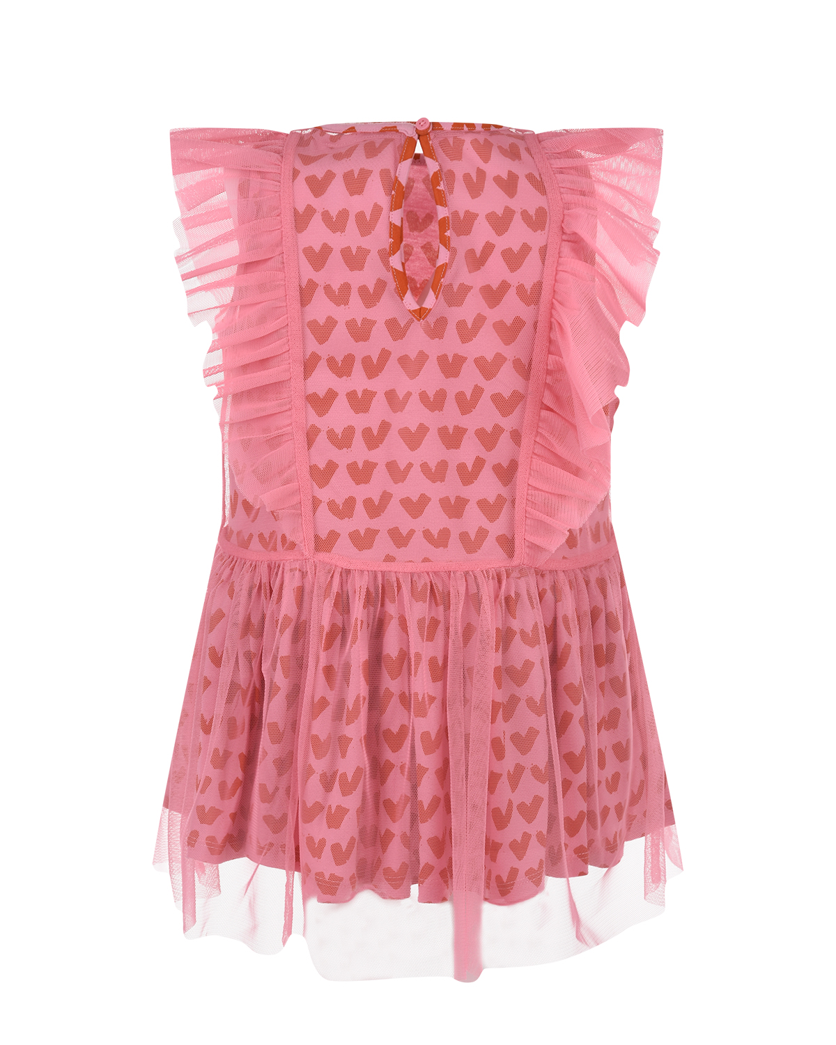 Розовое платье в сердечко Stella McCartney детское, размер 104, цвет розовый - фото 2