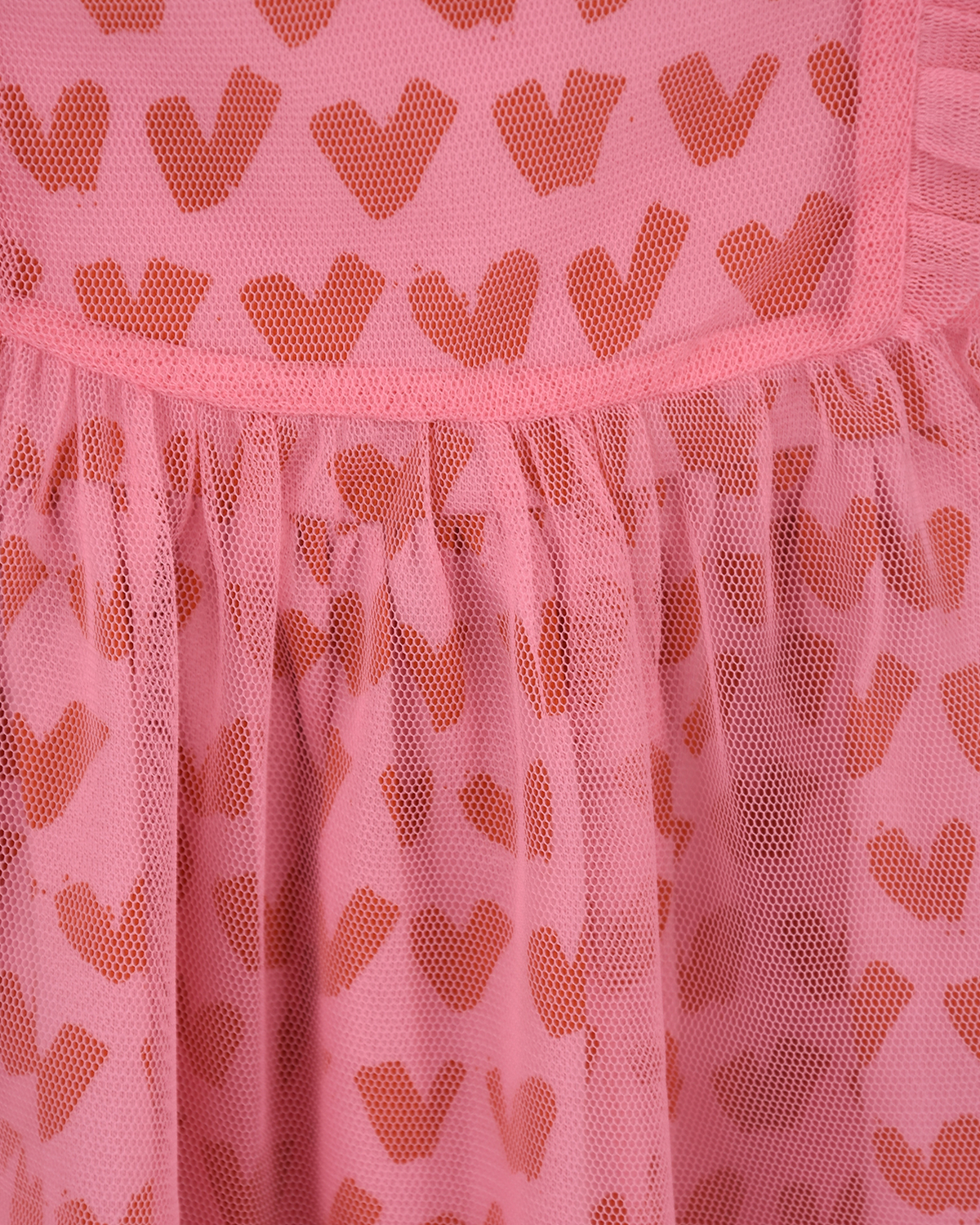 Розовое платье в сердечко Stella McCartney детское, размер 104, цвет розовый - фото 3