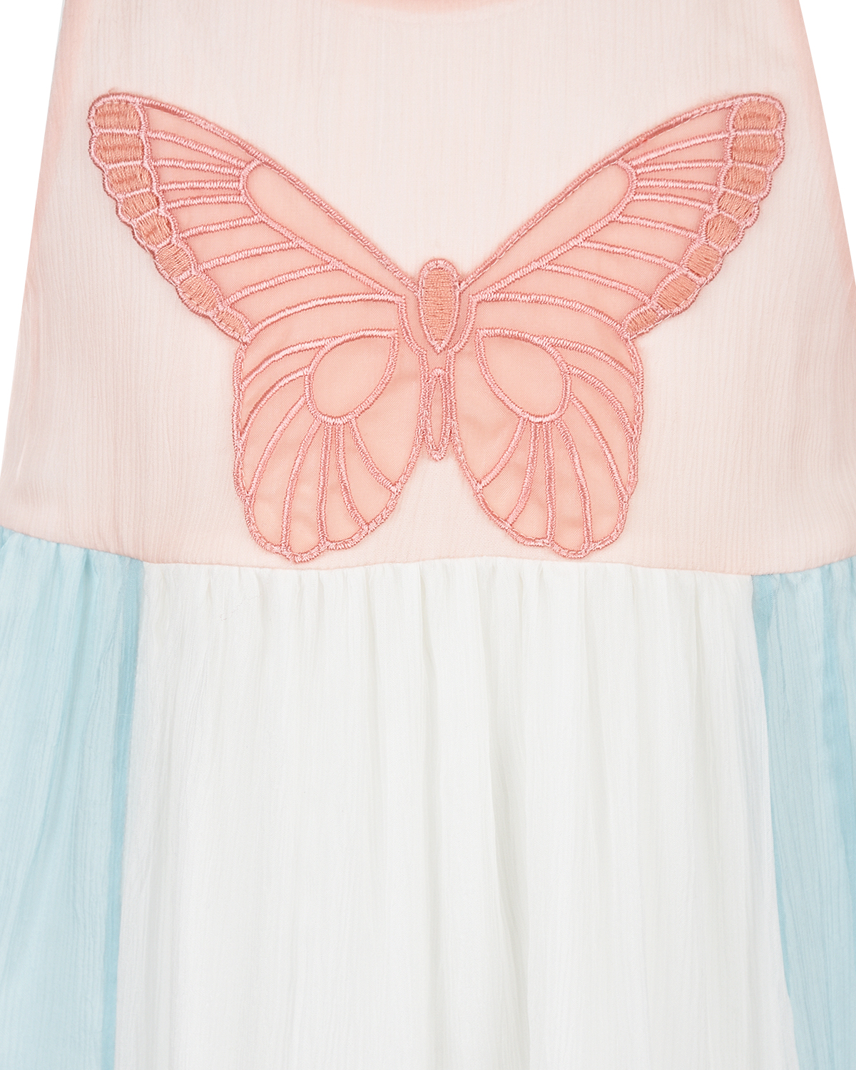 Шелковый сарафан с аппликацией "бабочка" Stella McCartney детский, размер 98, цвет мультиколор - фото 3