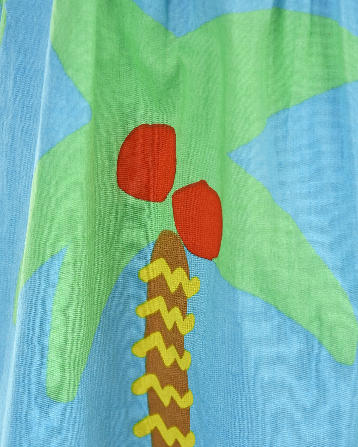 Бирюзовый сарафан с принтом "пальмы" Stella McCartney детский, размер 104, цвет нет цвета - фото 3