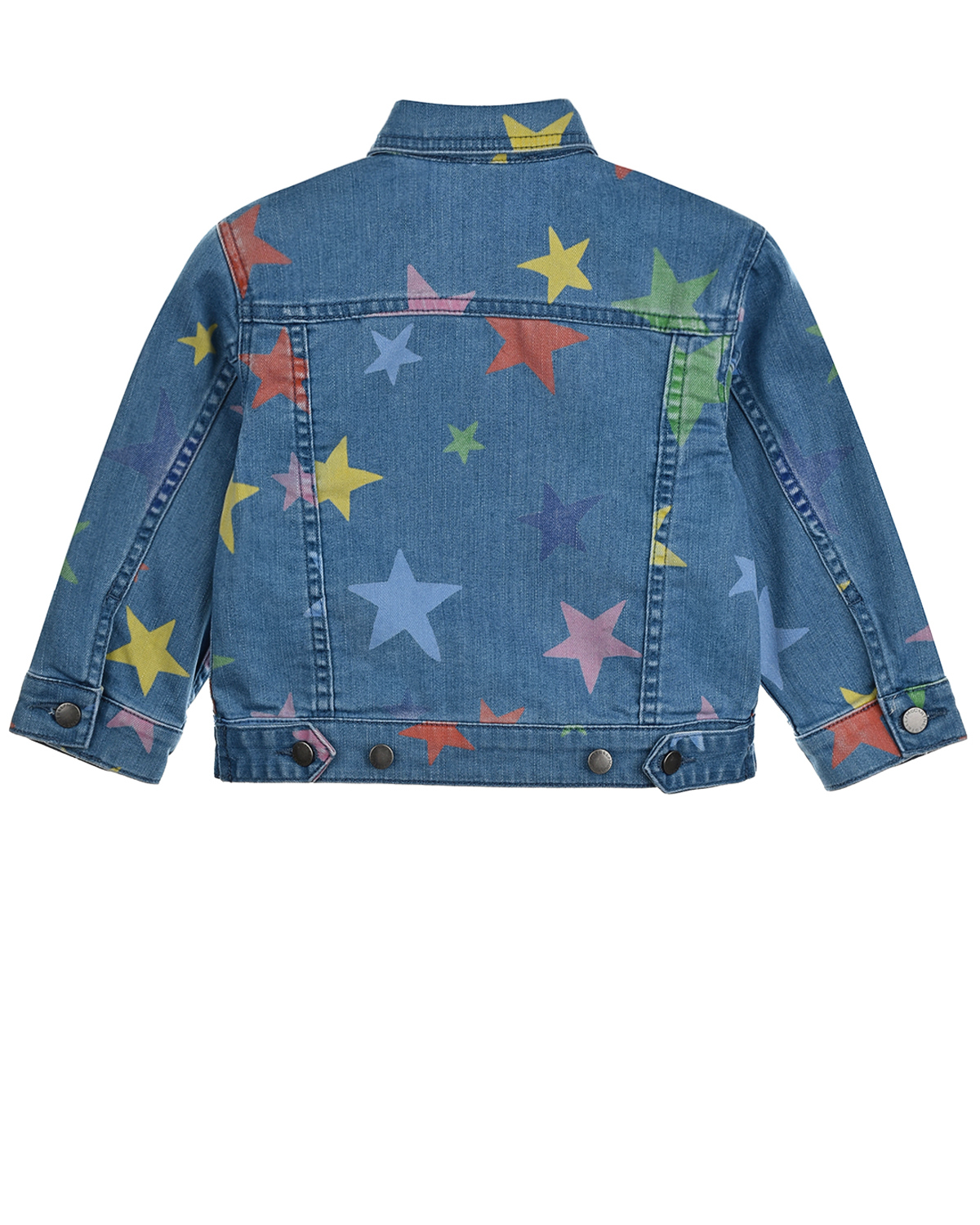 Джинсовая куртка с принтом "звезды" Stella McCartney детская, размер 98, цвет синий - фото 3
