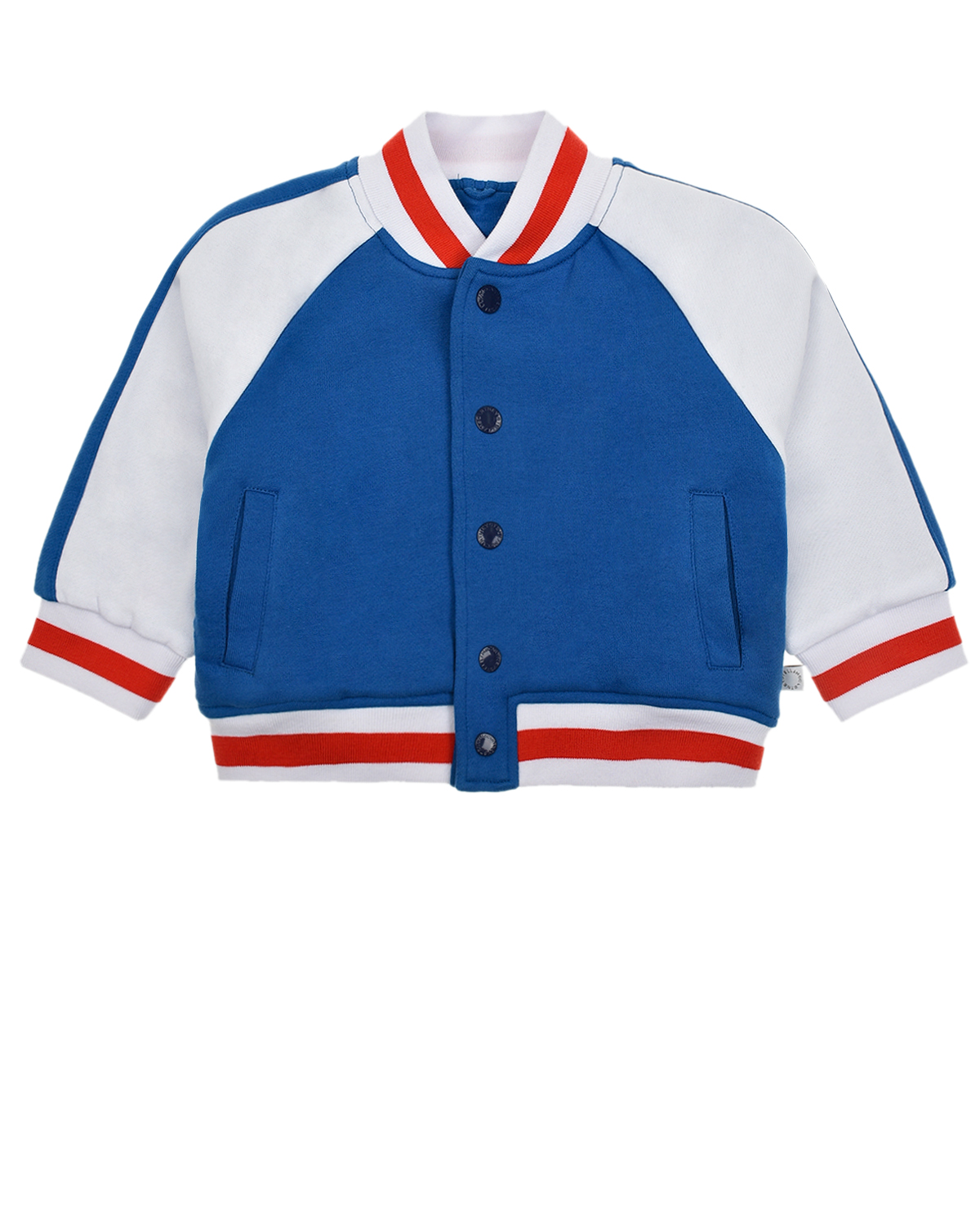 Куртка-бомбер color block Stella McCartney детская, размер 80, цвет синий - фото 1
