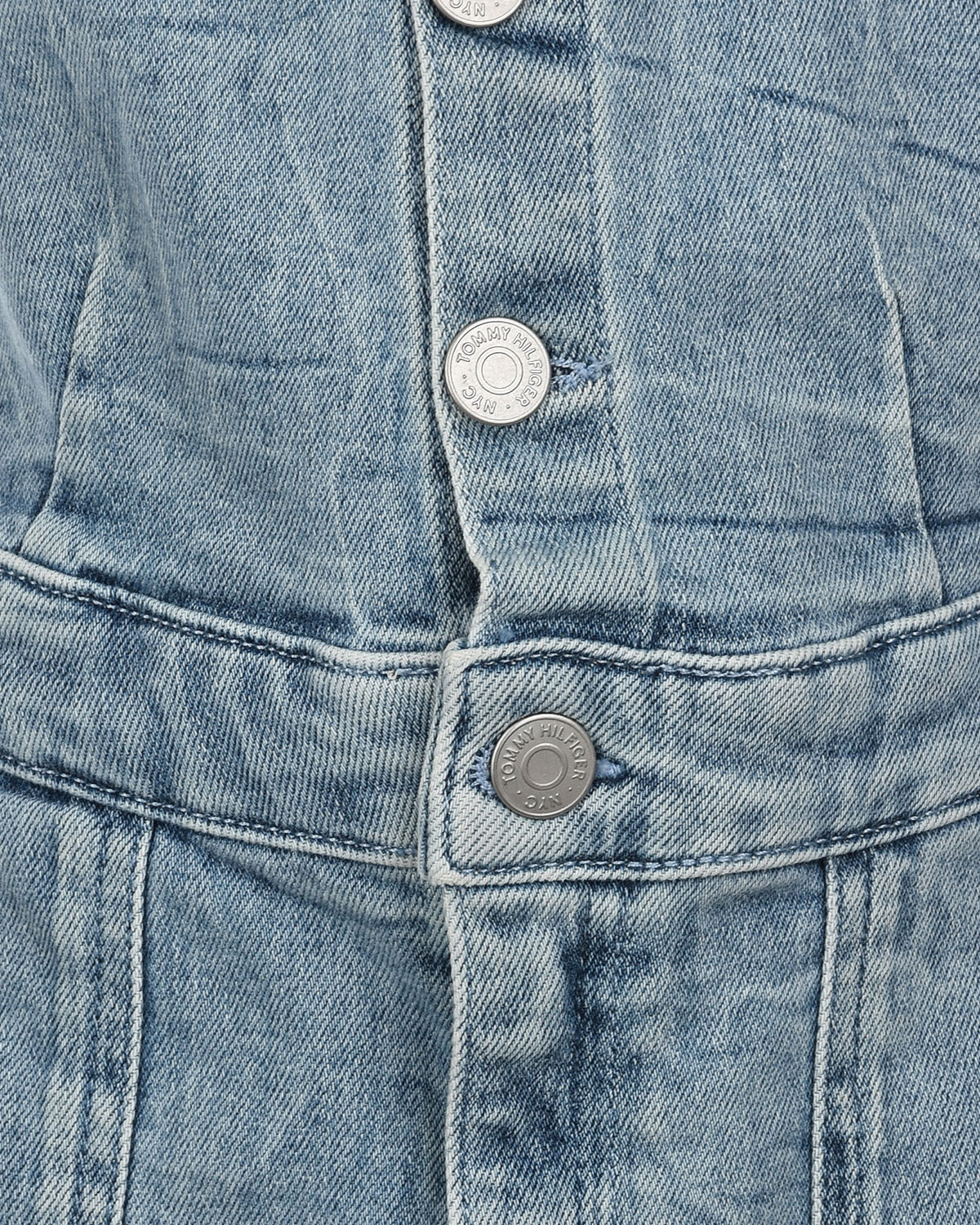 Голубой джинсовый сарафан Tommy Hilfiger детский, размер 140 - фото 5