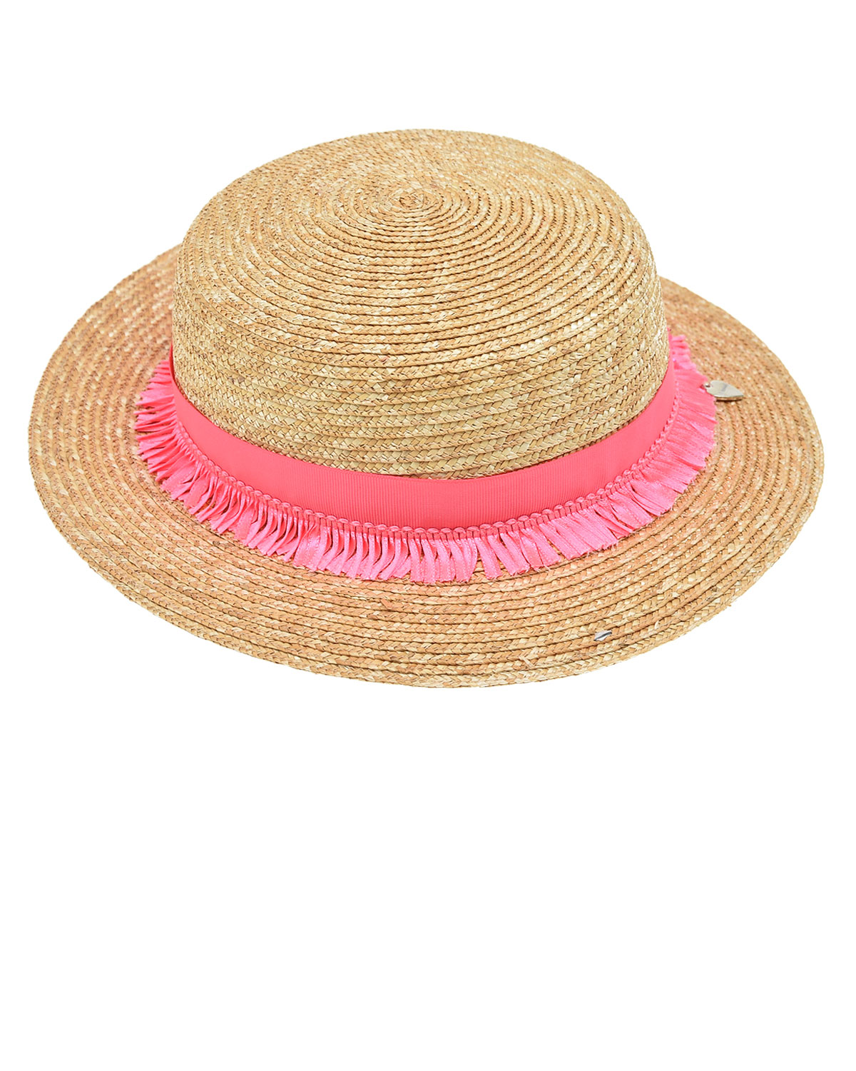 Шляпа из соломы с розовой лентой Il Trenino