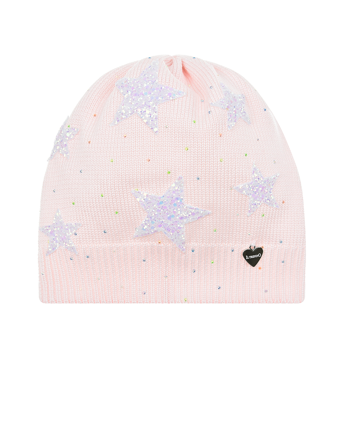 Розовая шапка со звездами Il Trenino детская, размер 51, цвет розовый - фото 1