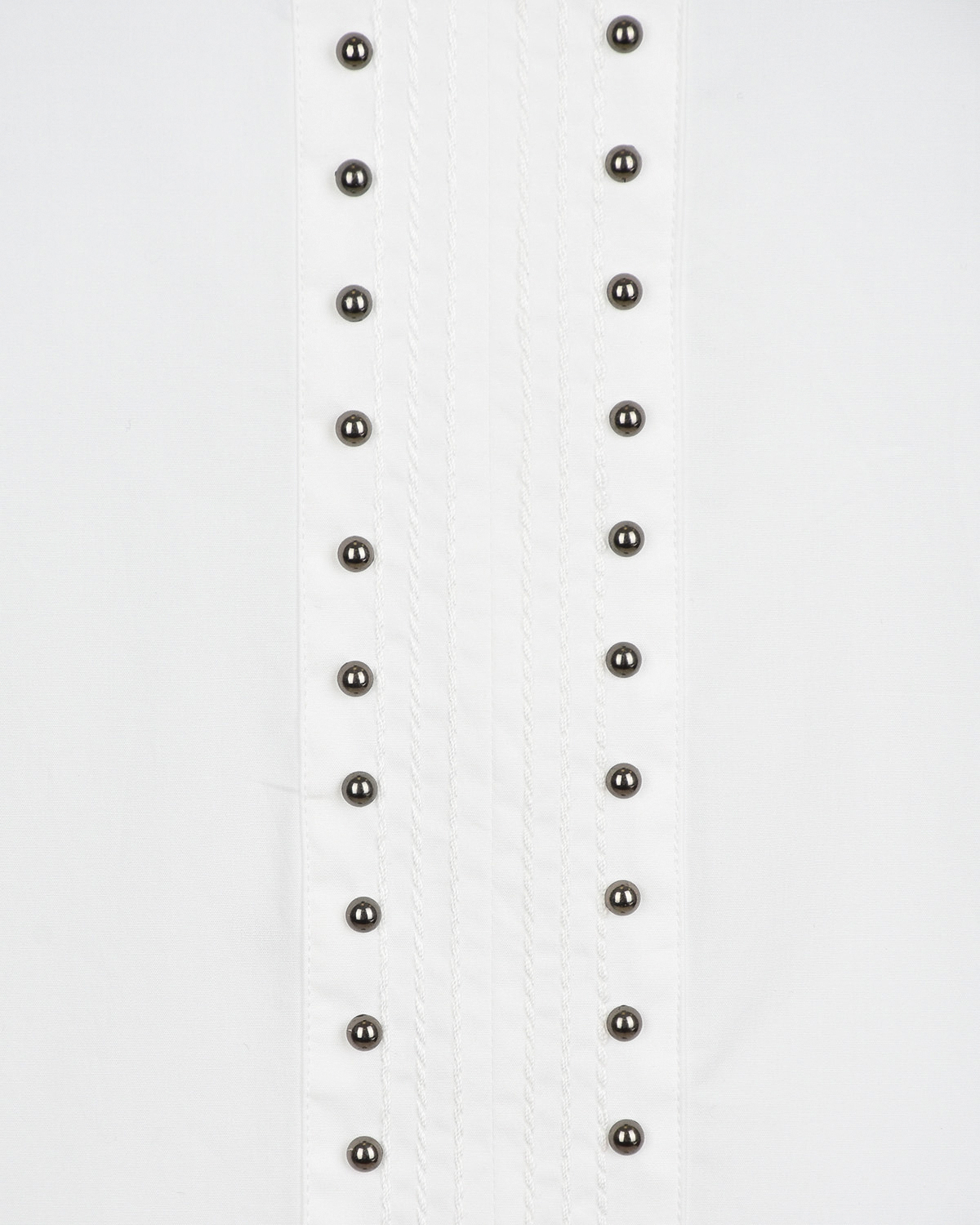 Белая блуза с декором клепками TWINSET, размер 40, цвет белый - фото 6