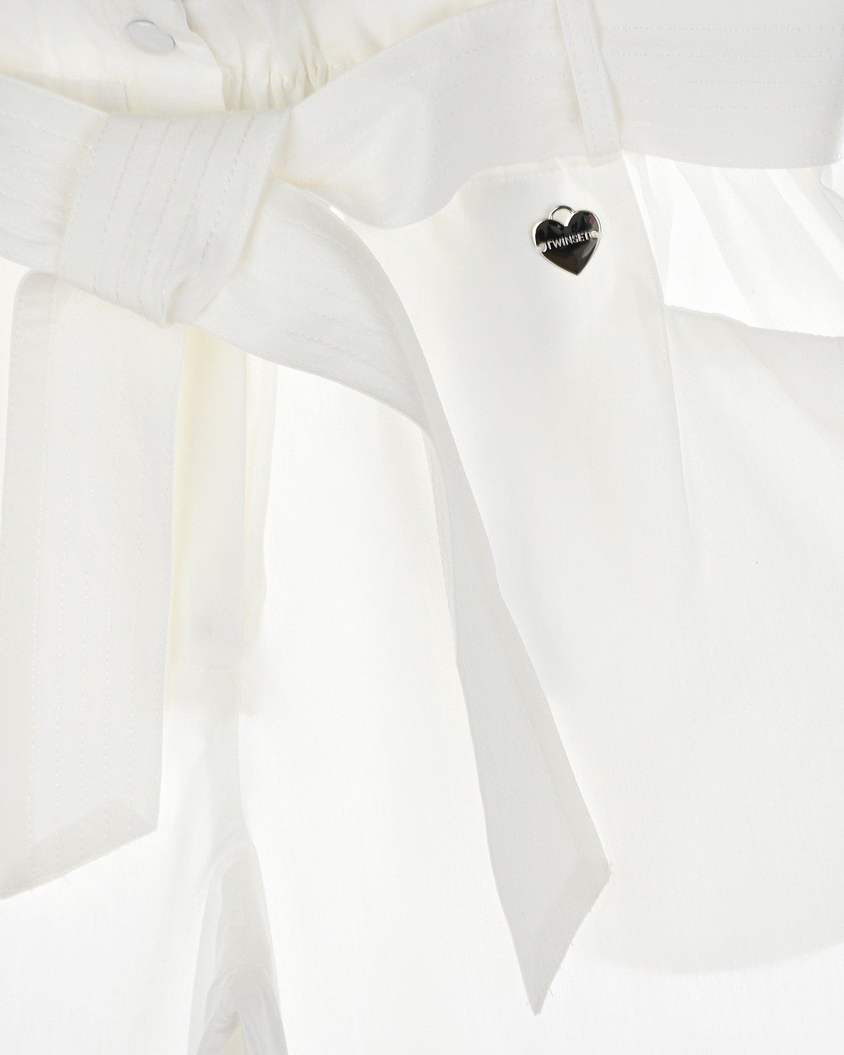 Укороченные белые брюки TWINSET детские, размер 140, цвет белый - фото 3