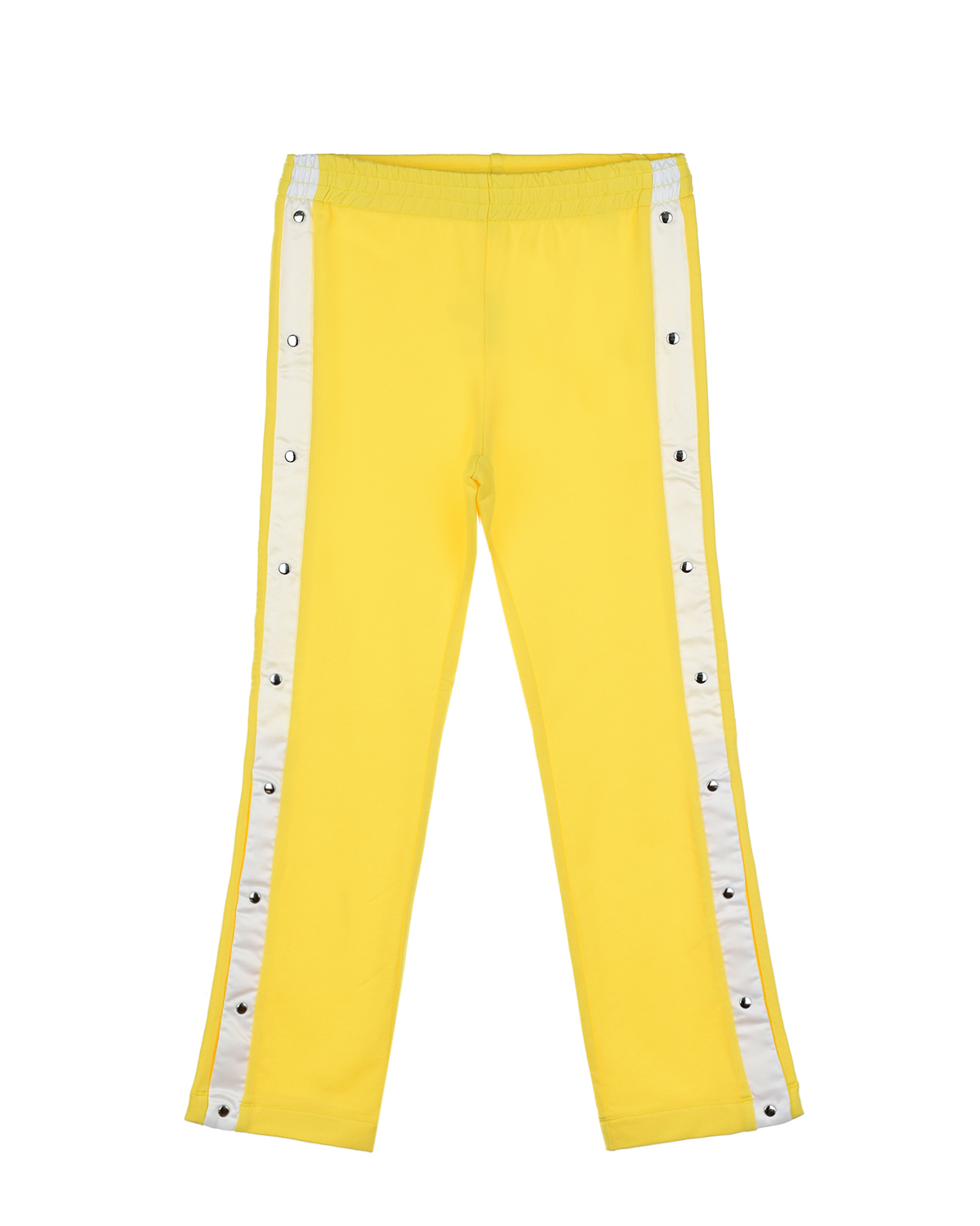 Желтые спортивные брюки с белыми лампасами TWINSET